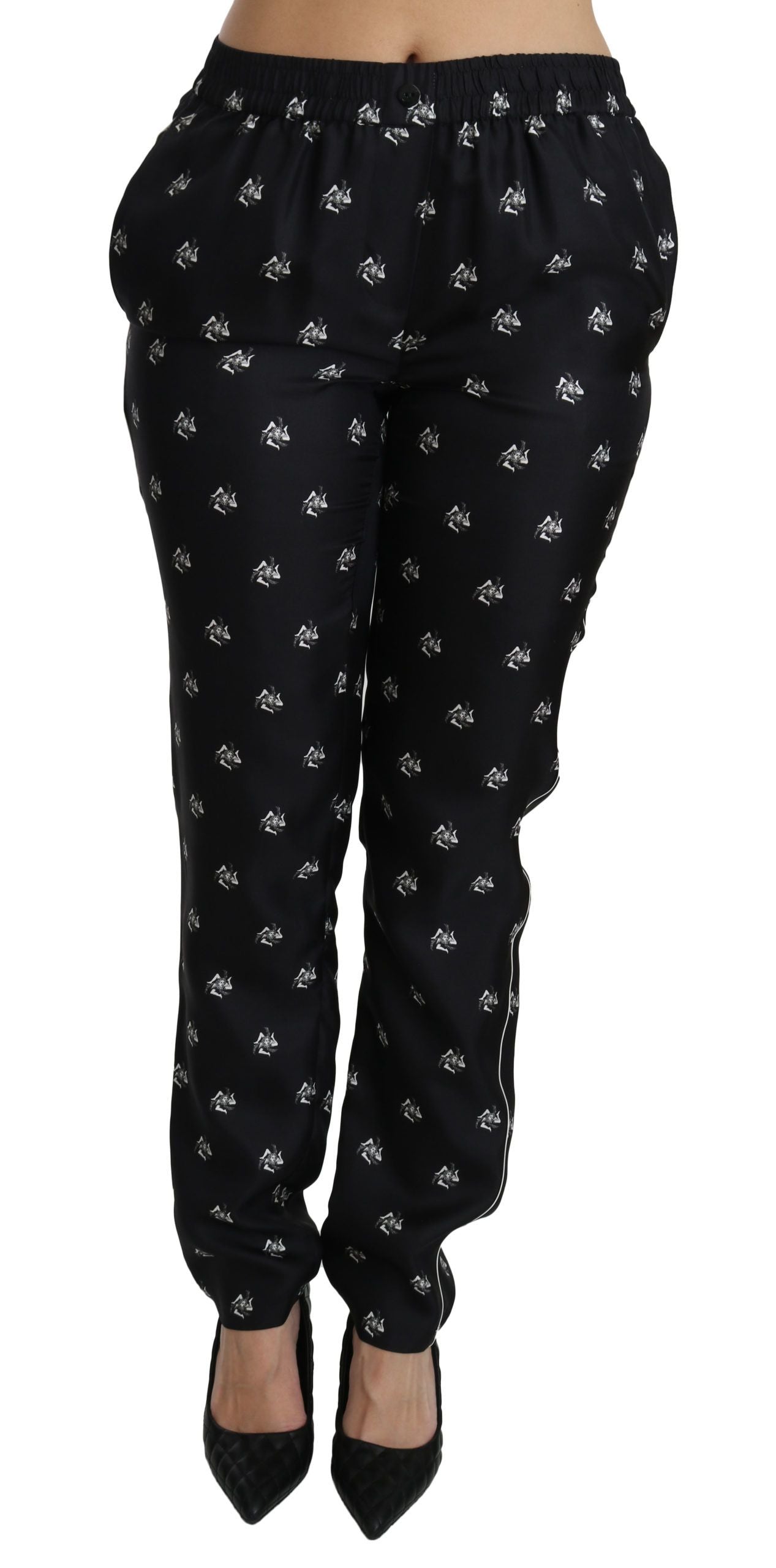 Pantalon Dolce & Gabbana mid waist noir