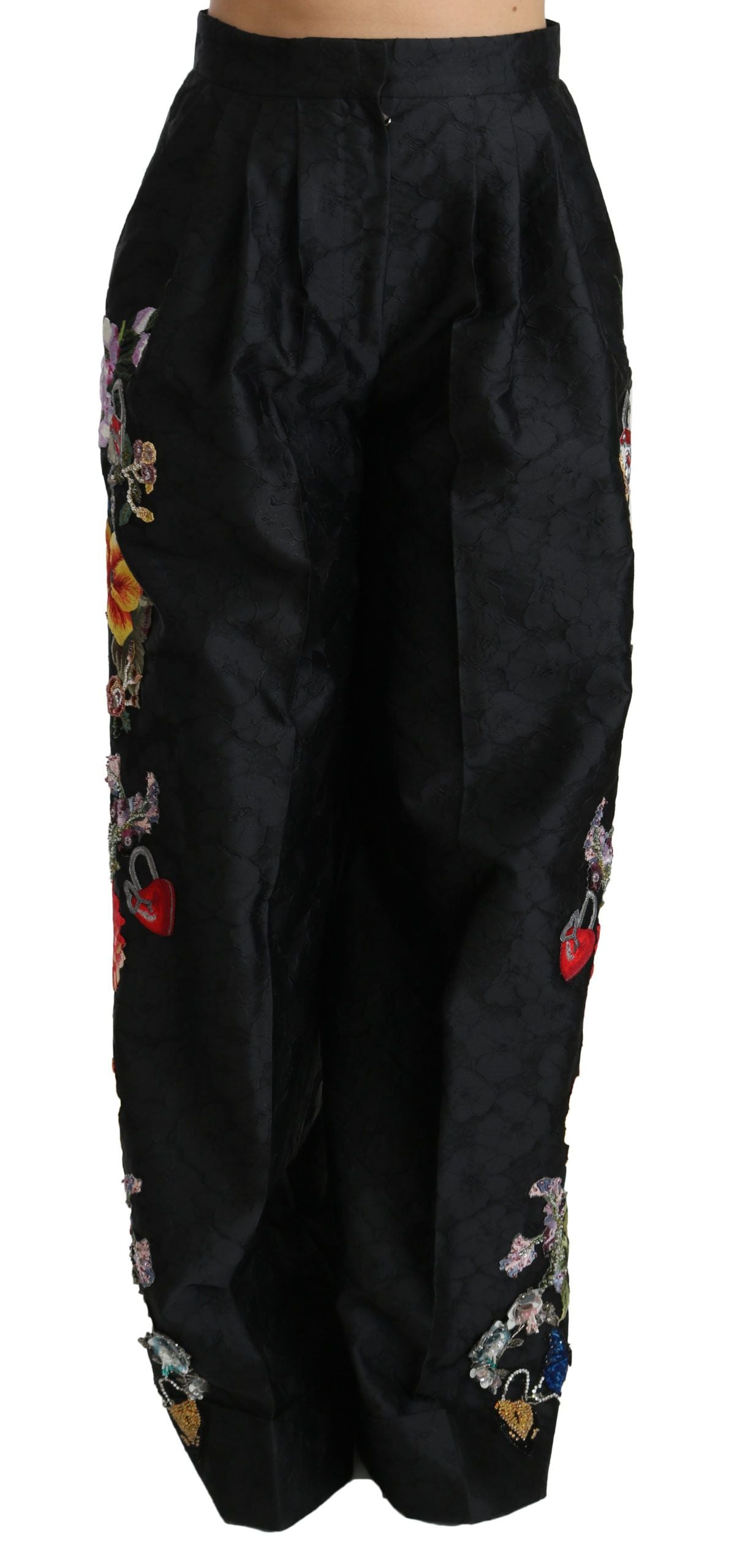 Pantalons Dolce & Gabbana floraux noirs