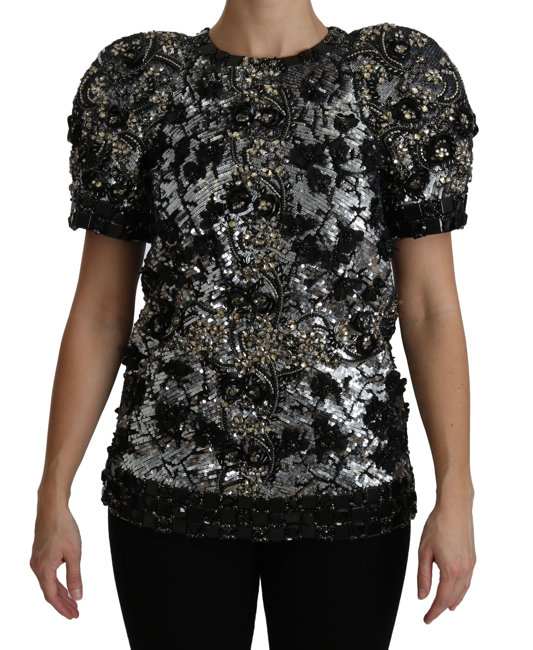 Blouse Dolce & Gabbana noire embellie