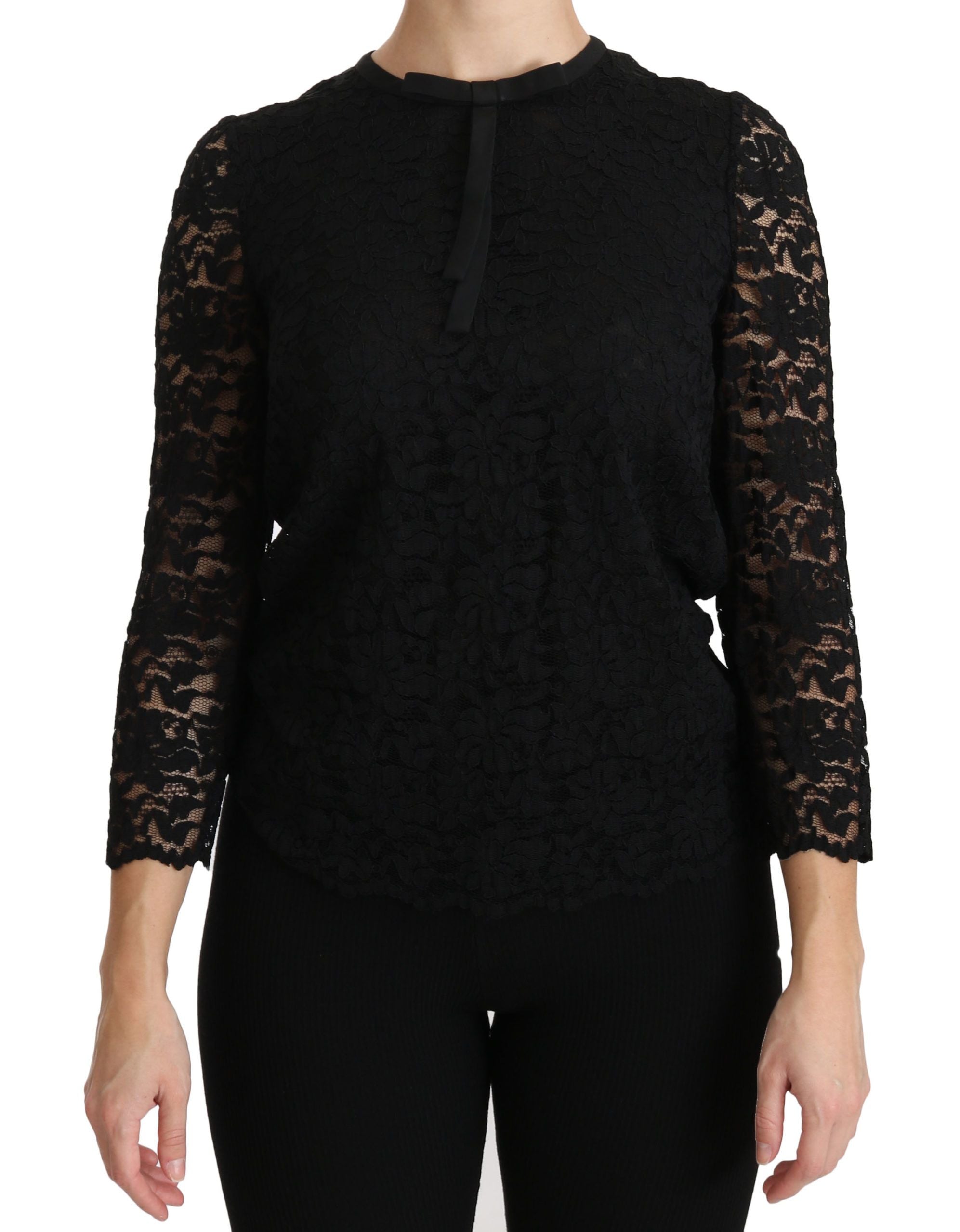 Blouse Dolce & Gabbana noire en dentelle