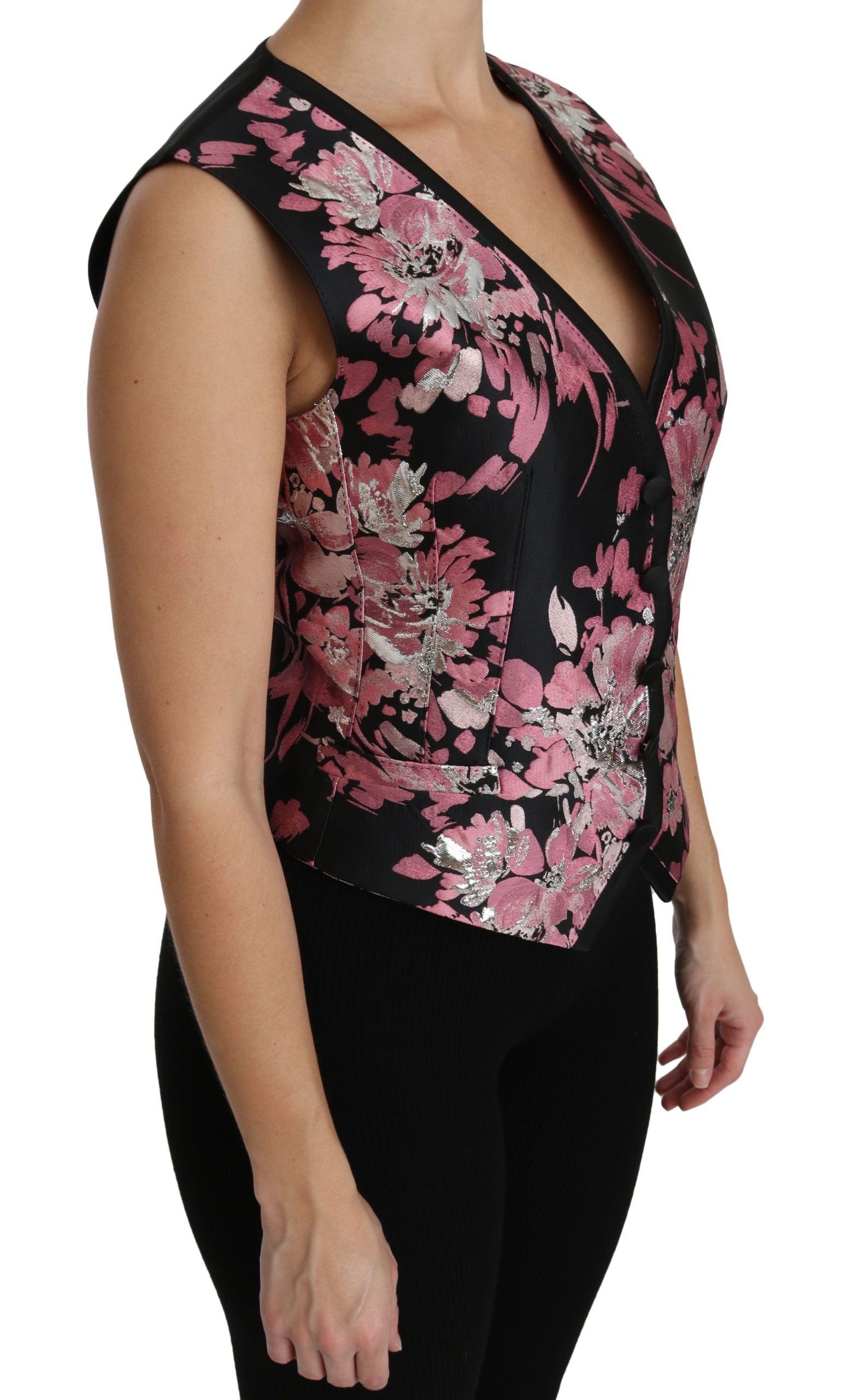 Gilet Dolce & Gabbana noir floral