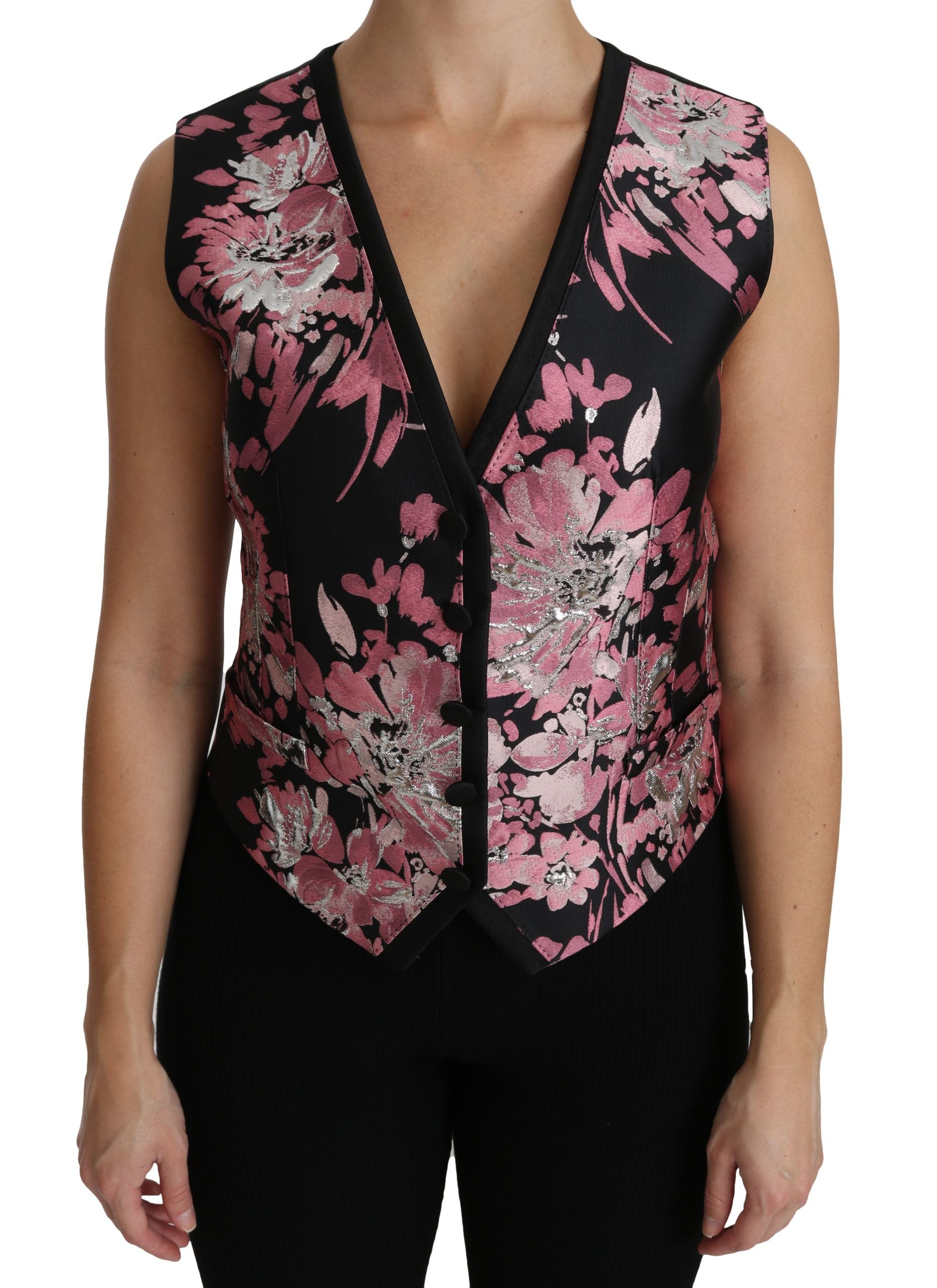 Gilet Dolce & Gabbana noir floral