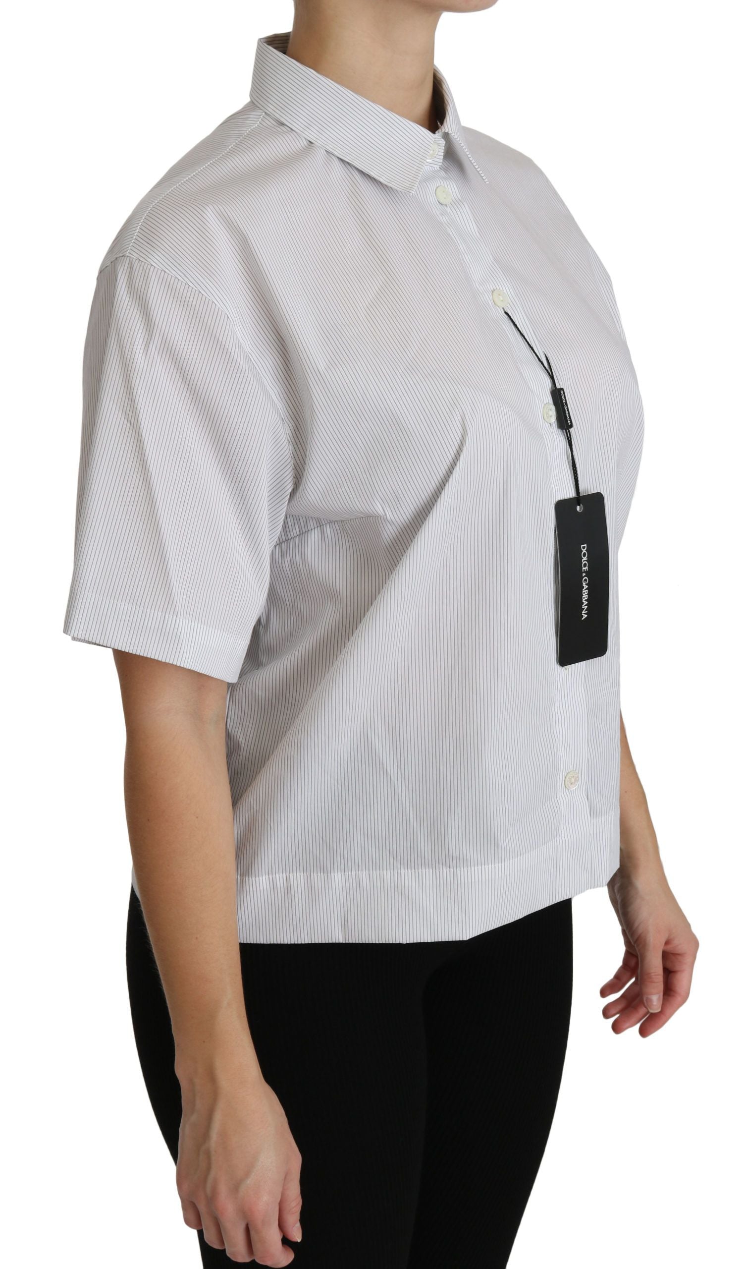 Polo DOLCE & GABBANA blanc à col