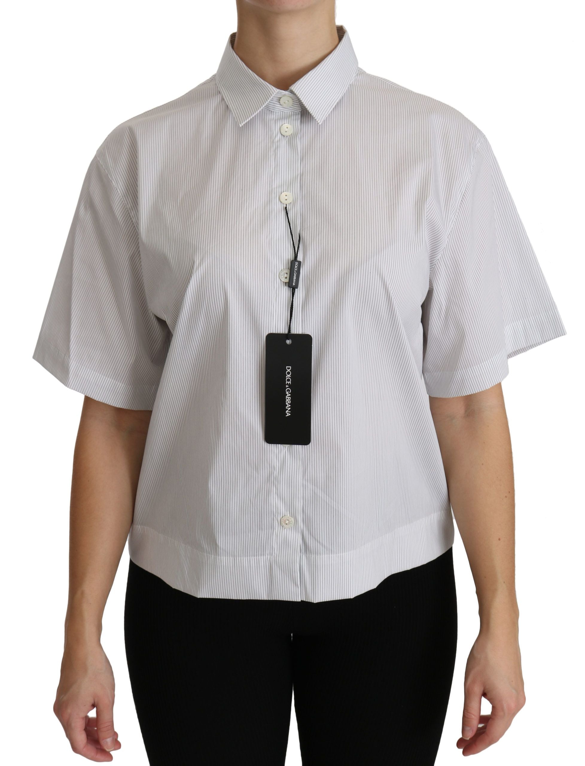 Polo DOLCE & GABBANA blanc à col