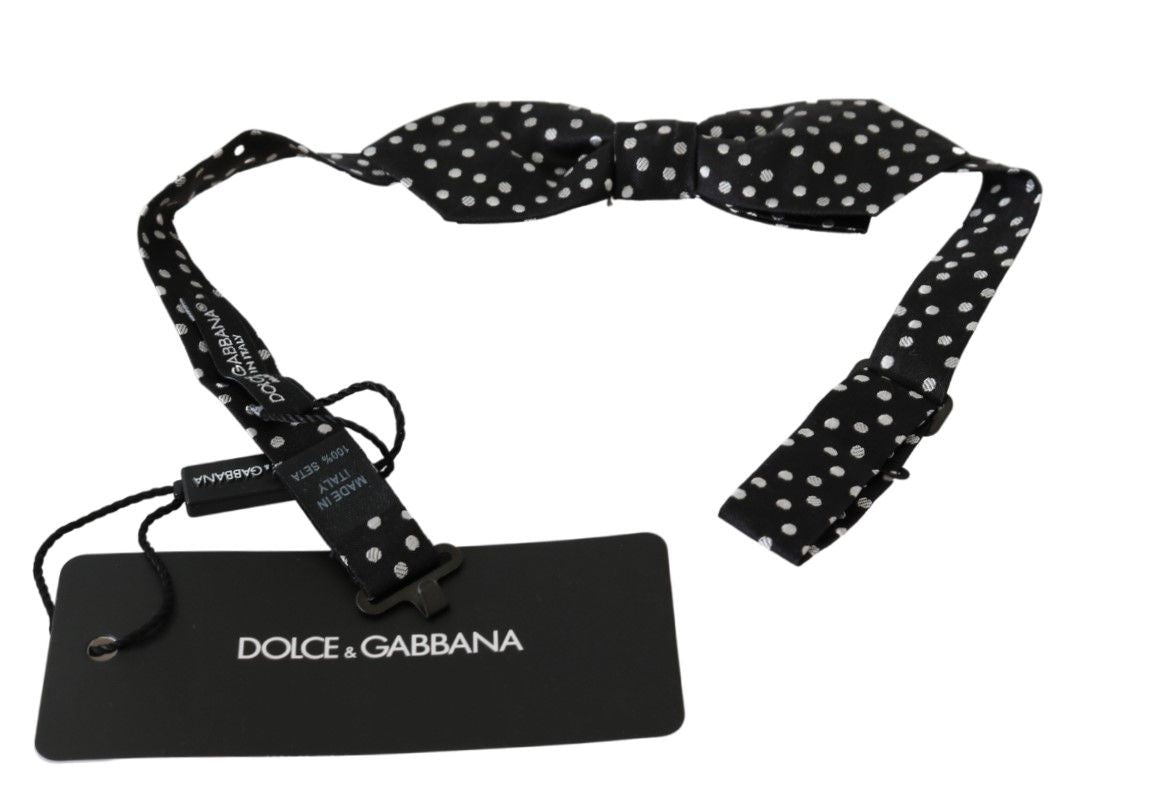 Nœud papillon Dolce & Gabbana à pois noirs