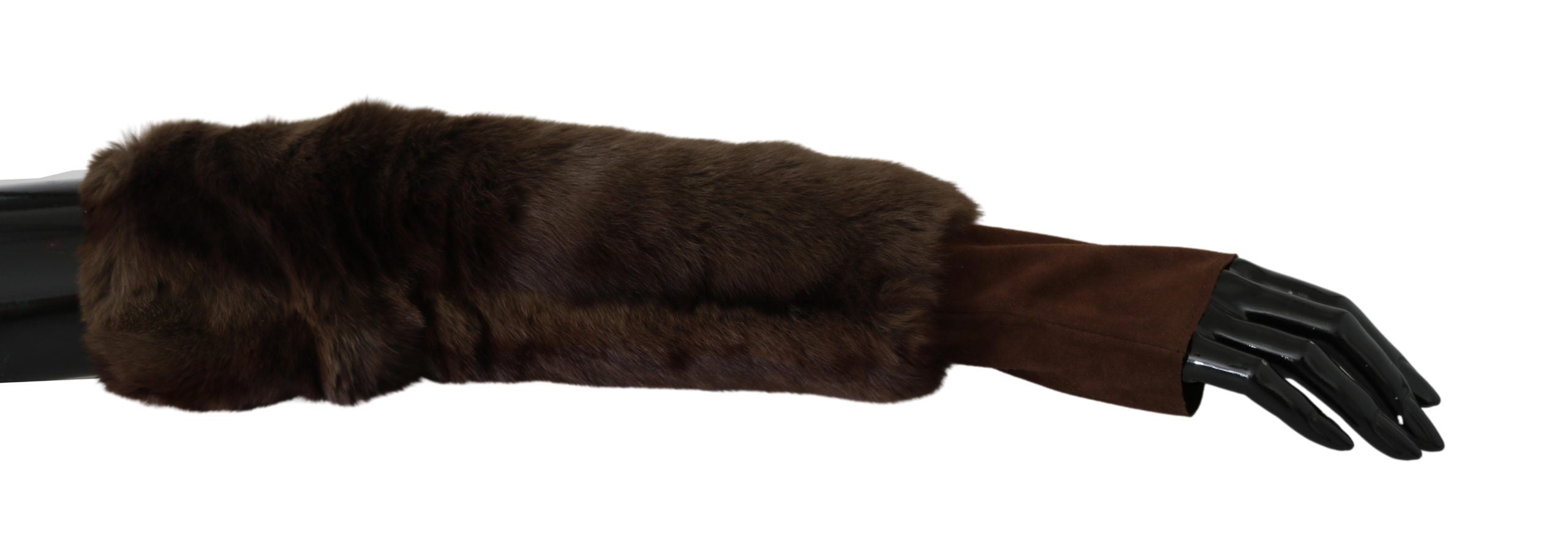 Gants Dolce & Gabbana en cuir bruns