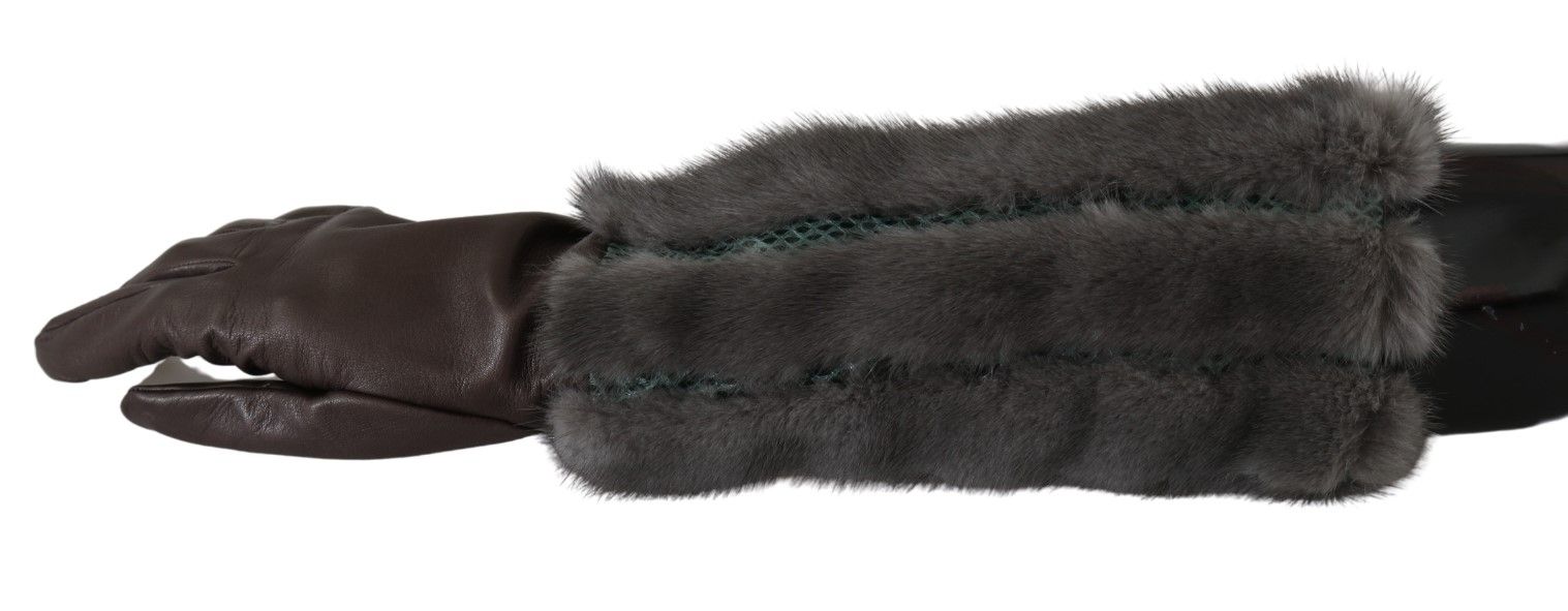 Gants Dolce & Gabbana Mid arm marron