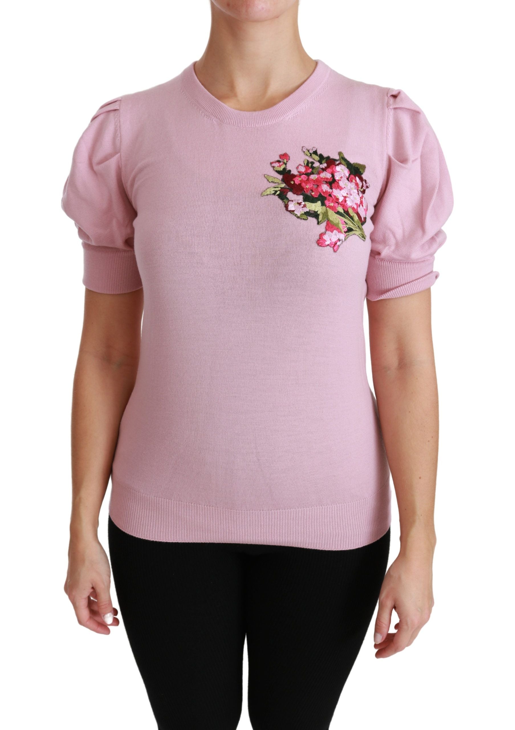 Blouse Dolce & Gabbana rose fleuri
