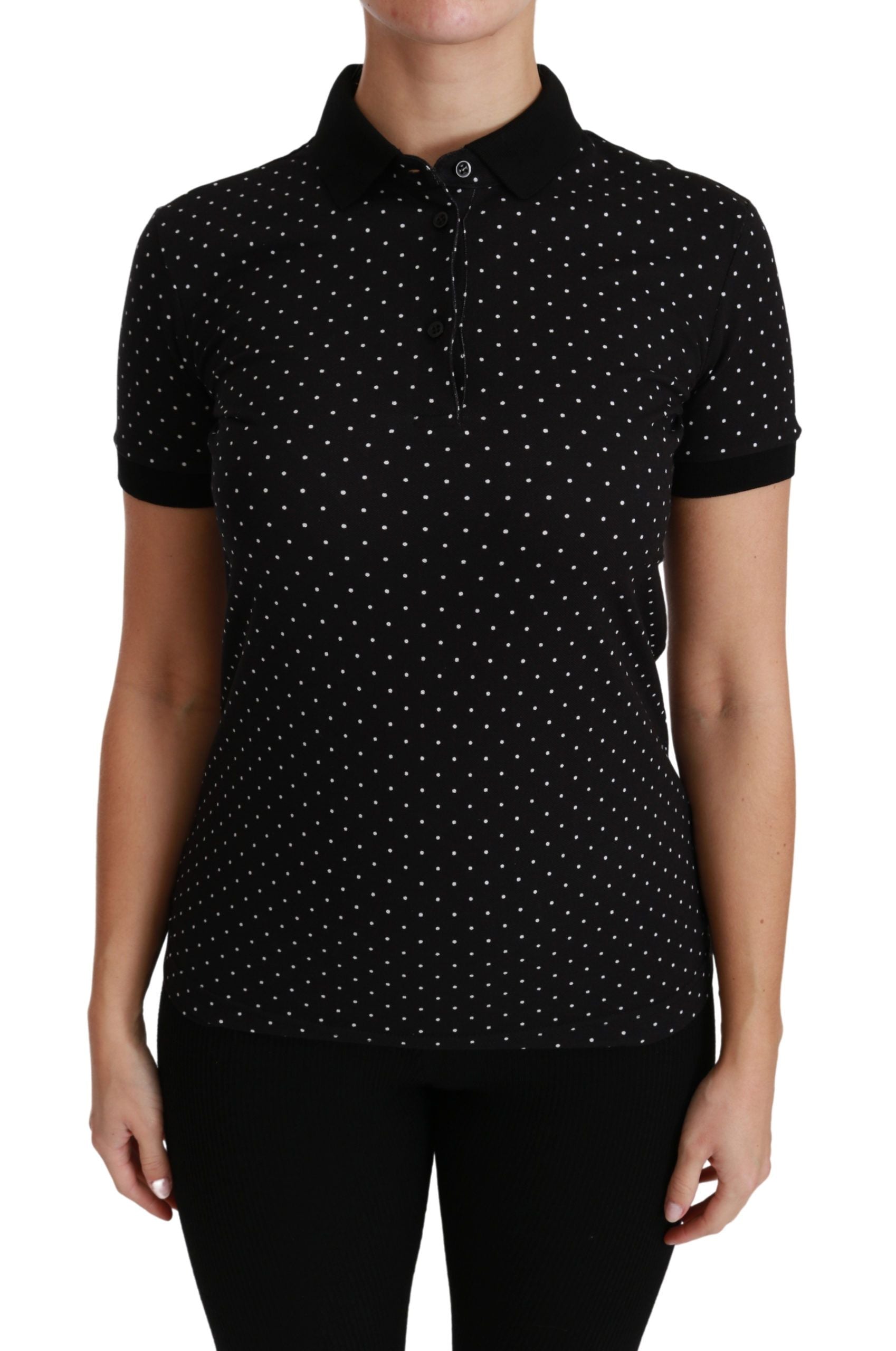 Polo Dolce & Gabbana noir à pois