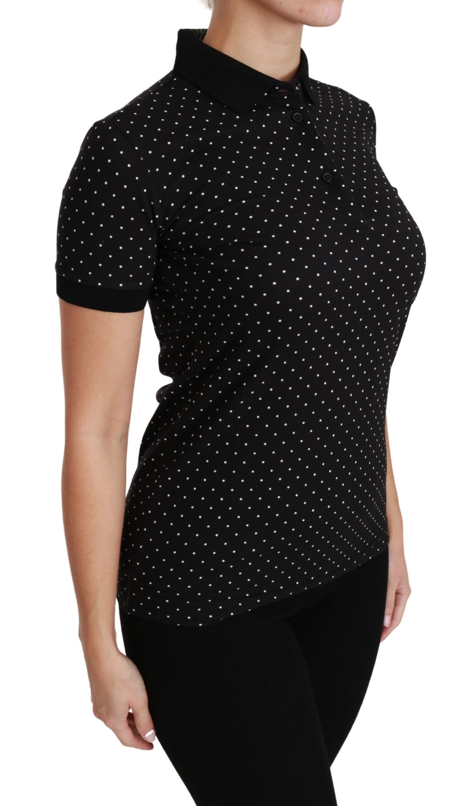 Polo Dolce & Gabbana noir à pois