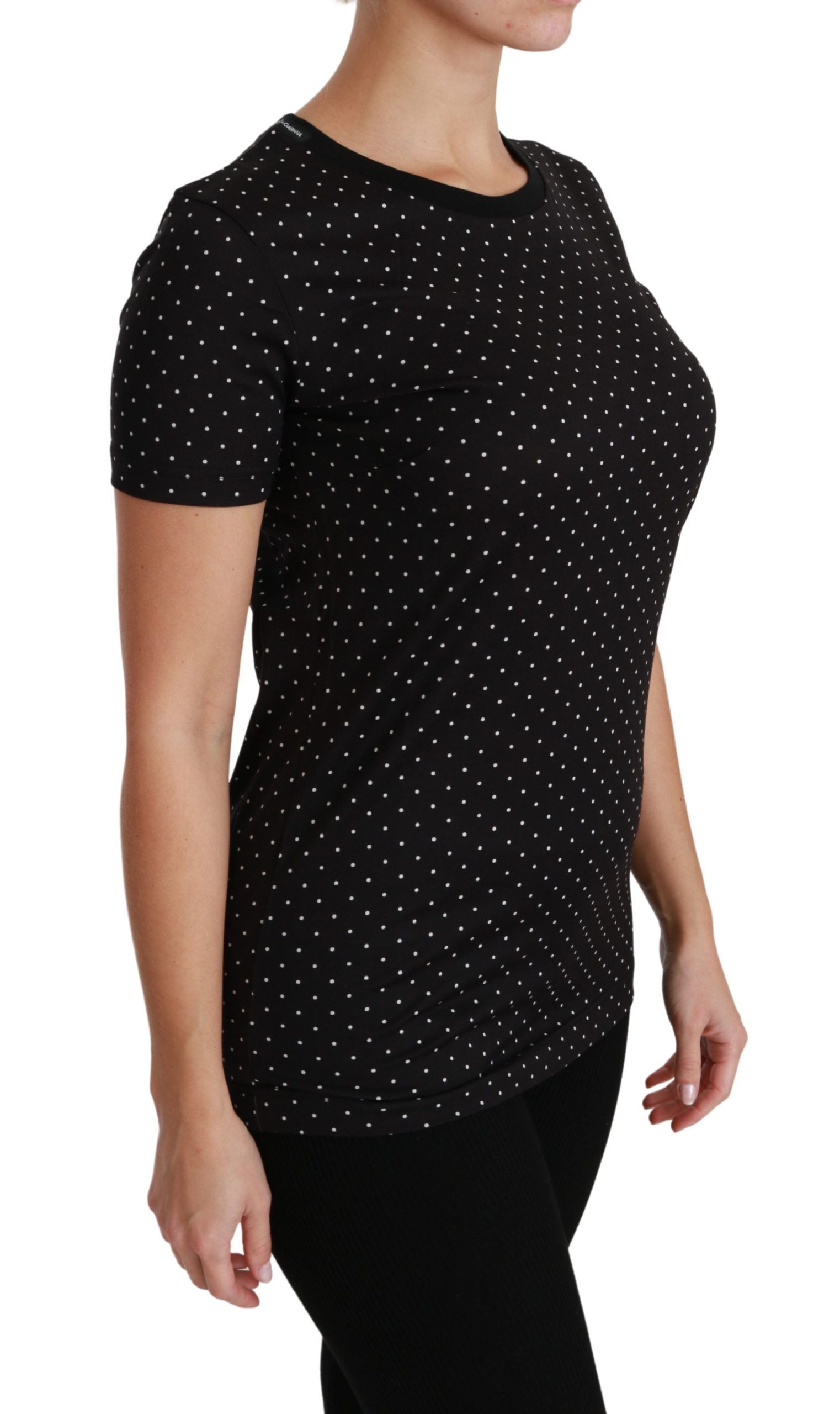 T-shirt Dolce & Gabbana noir à pois