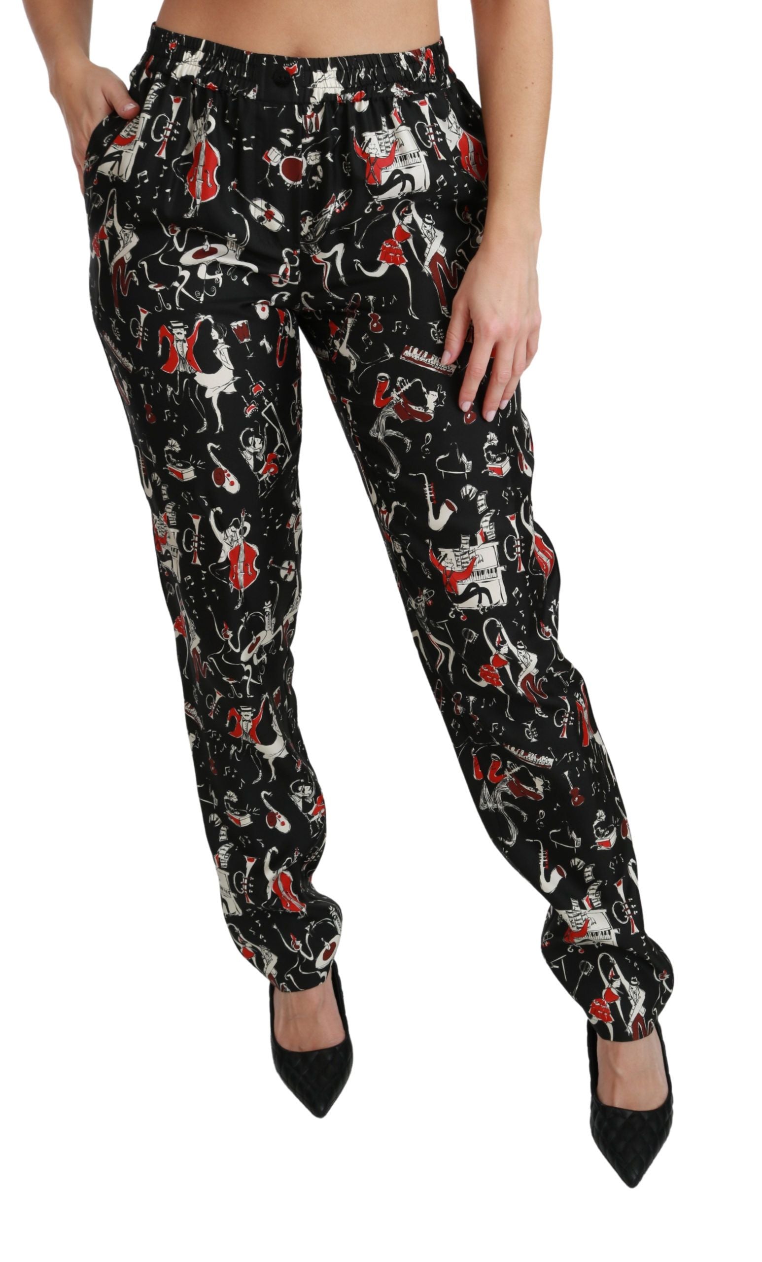 Pantalons Dolce & Gabbana mid waist noirs