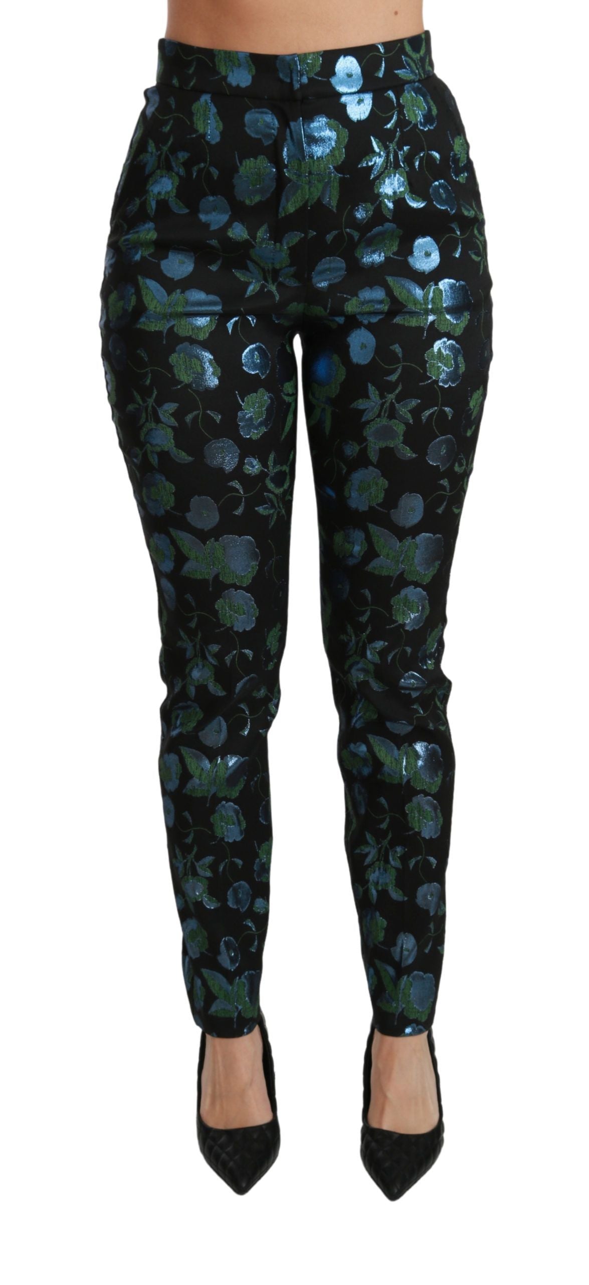 Pantalon Dolce & Gabbana slim noir floral