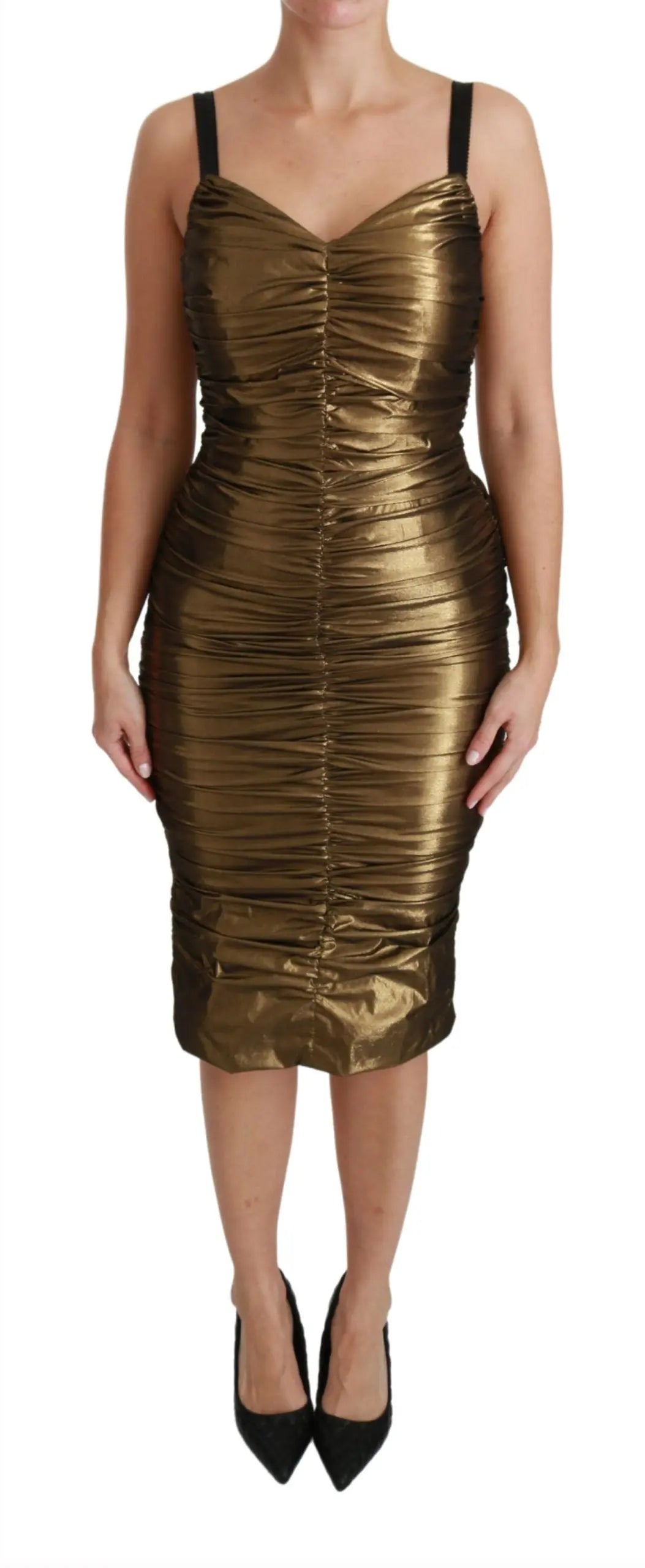 Robe Dolce & Gabbana Stretch Lame dorée Dolce & Gabbana