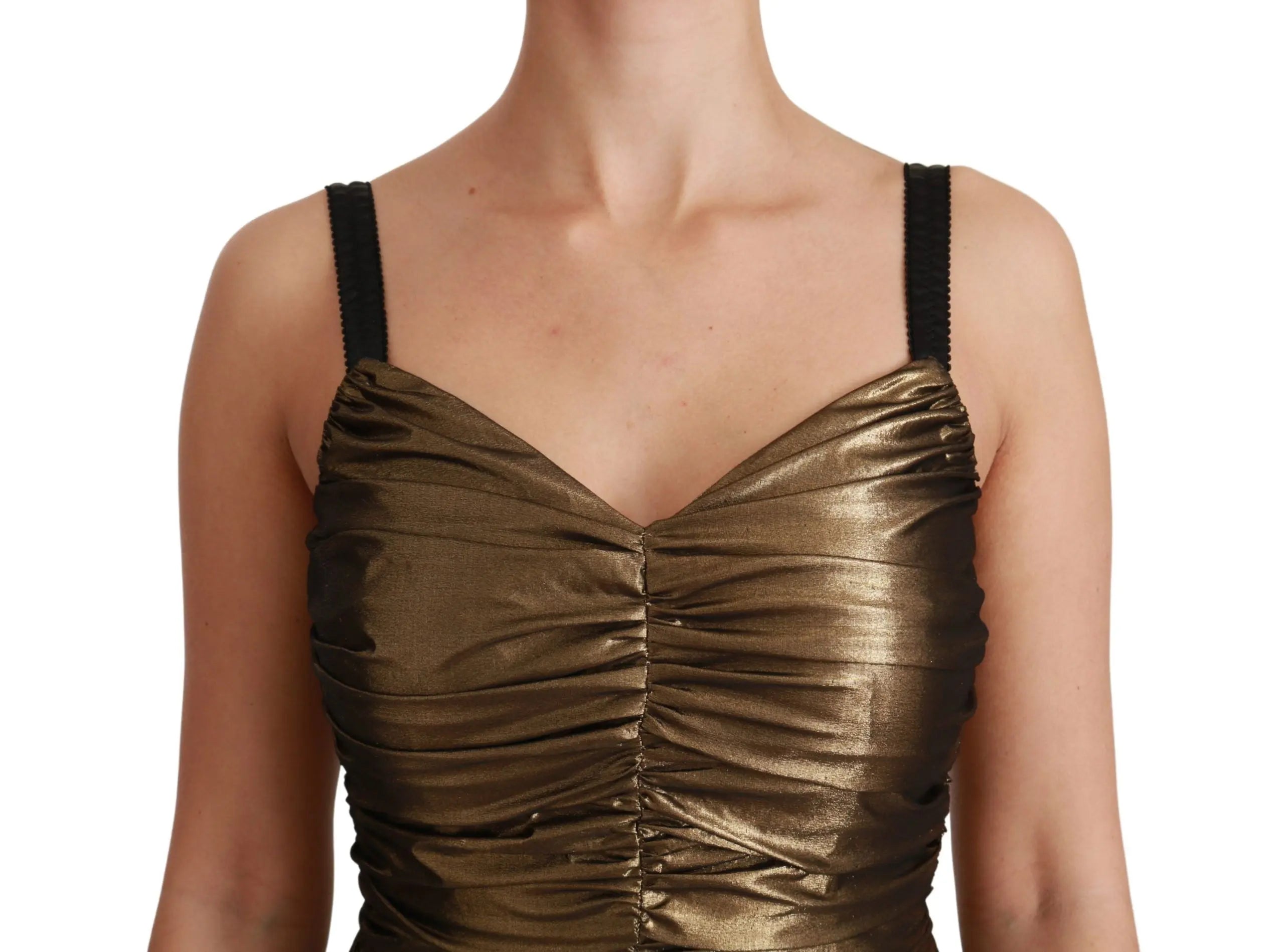 Robe Dolce & Gabbana Stretch Lame dorée Dolce & Gabbana