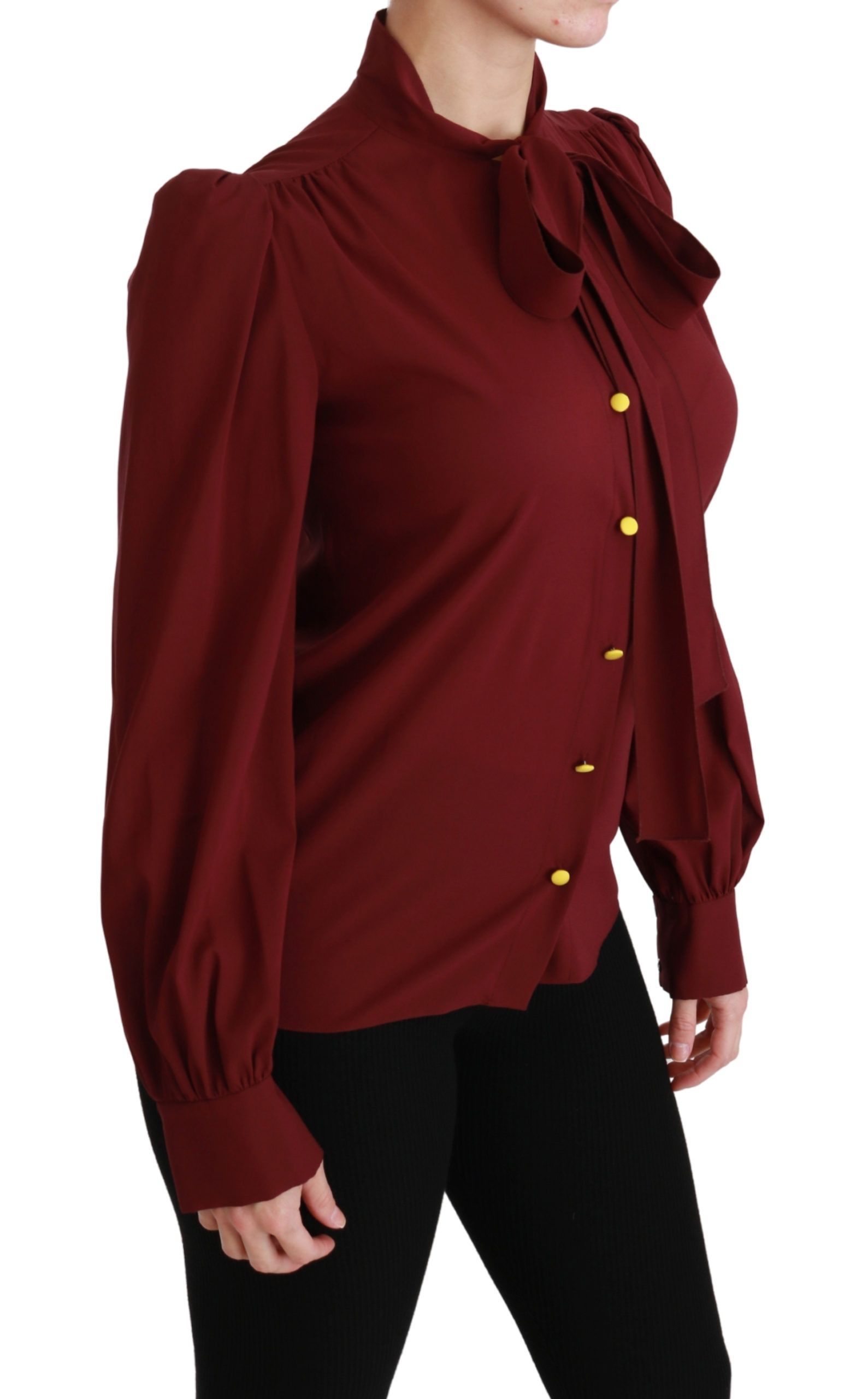 Blouse Dolce & Gabbana col foulard maroon