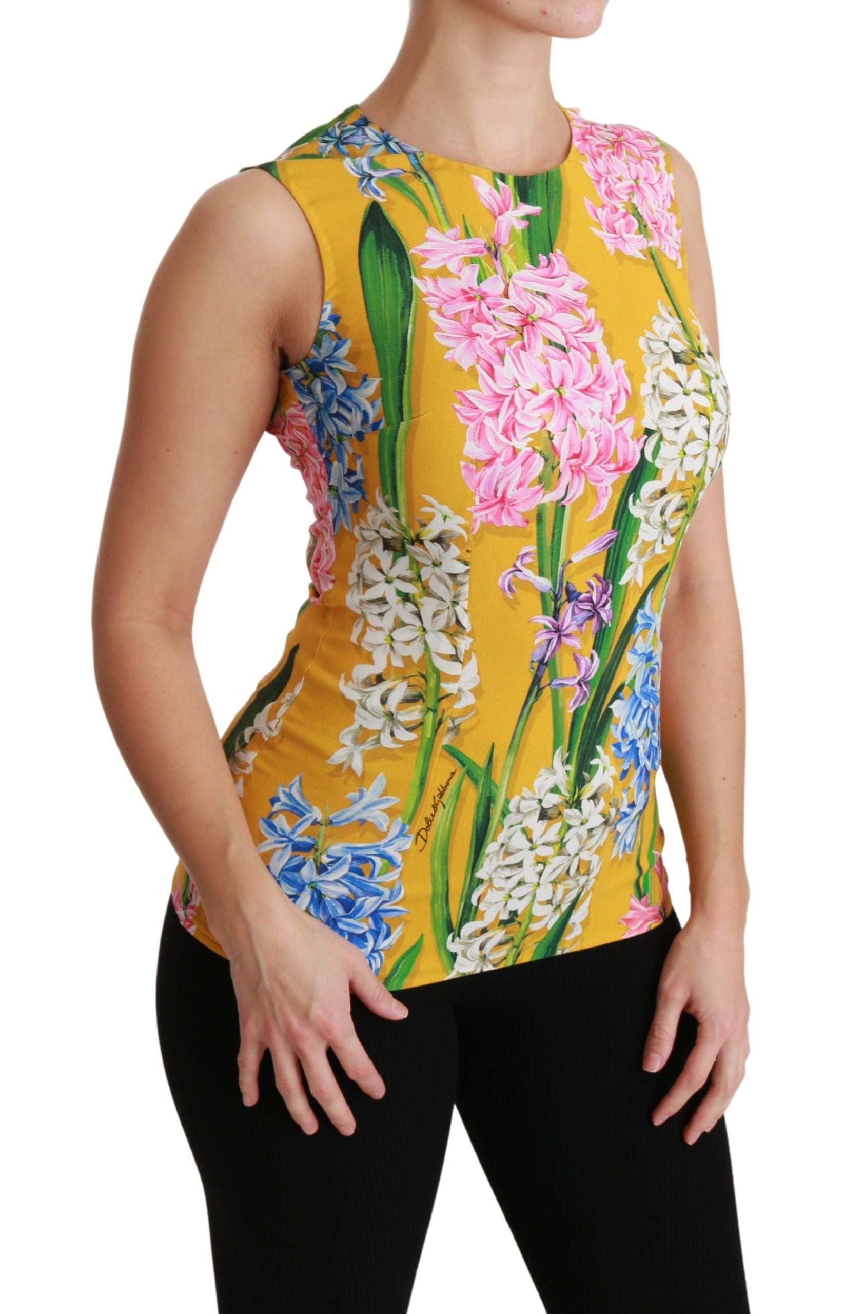 Top Dolce & Gabbana jaune floral
