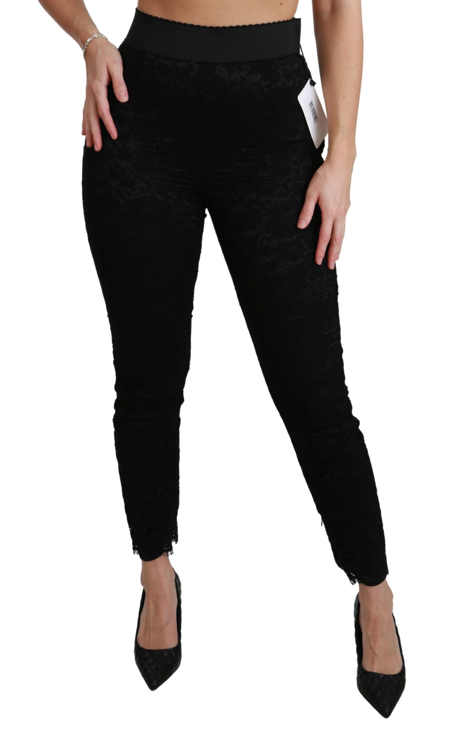 Pantalon Dolce & Gabbana en dentelle noire