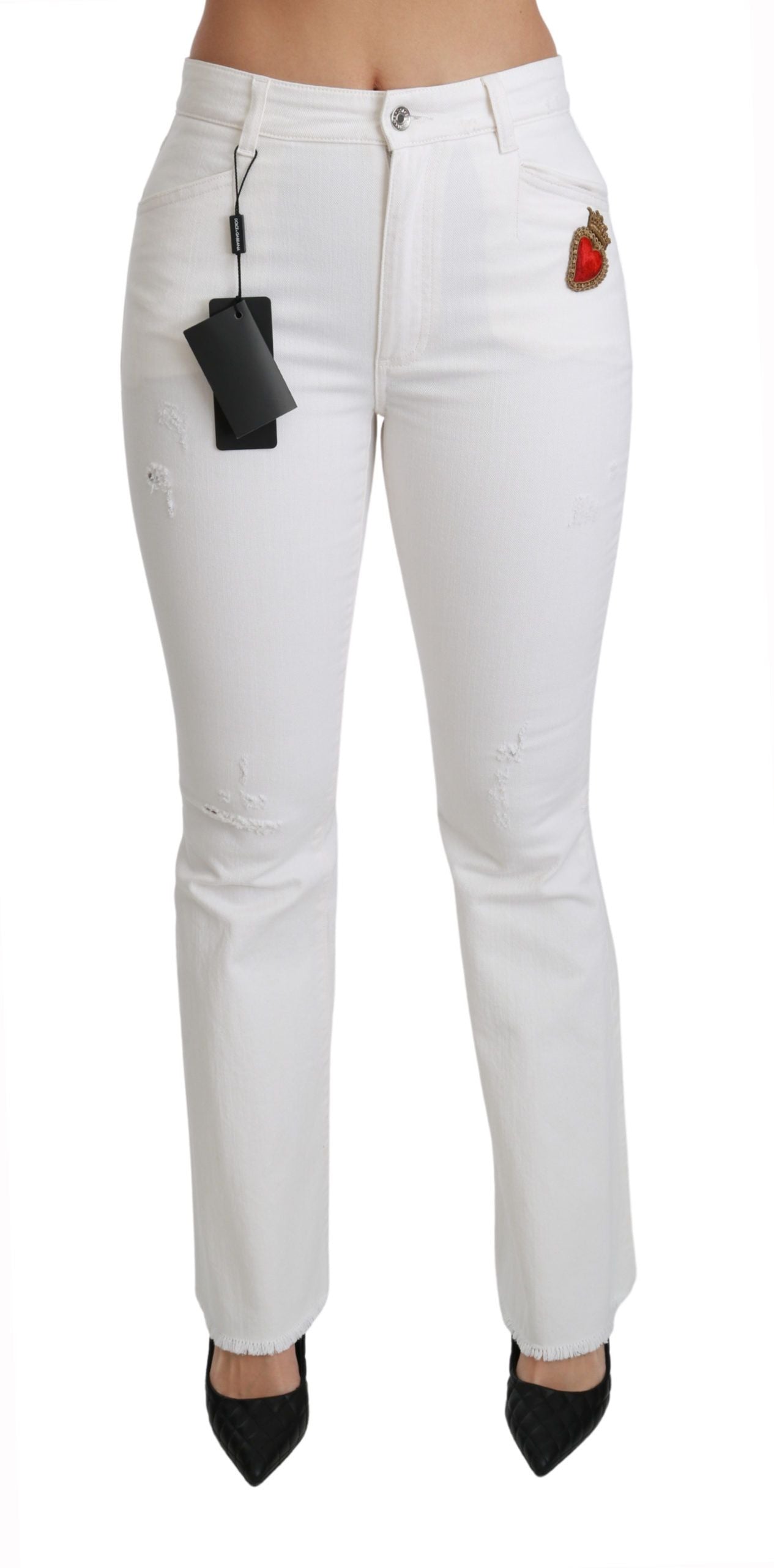 Pantalons Dolce & Gabbana flared blancs