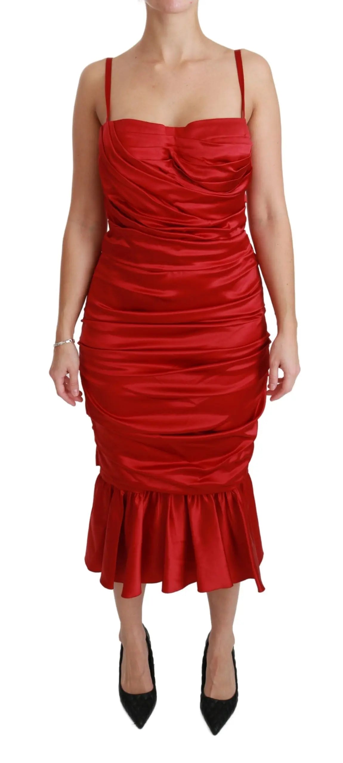 Robe Dolce & Gabbana Mermaid rouge Dolce & Gabbana