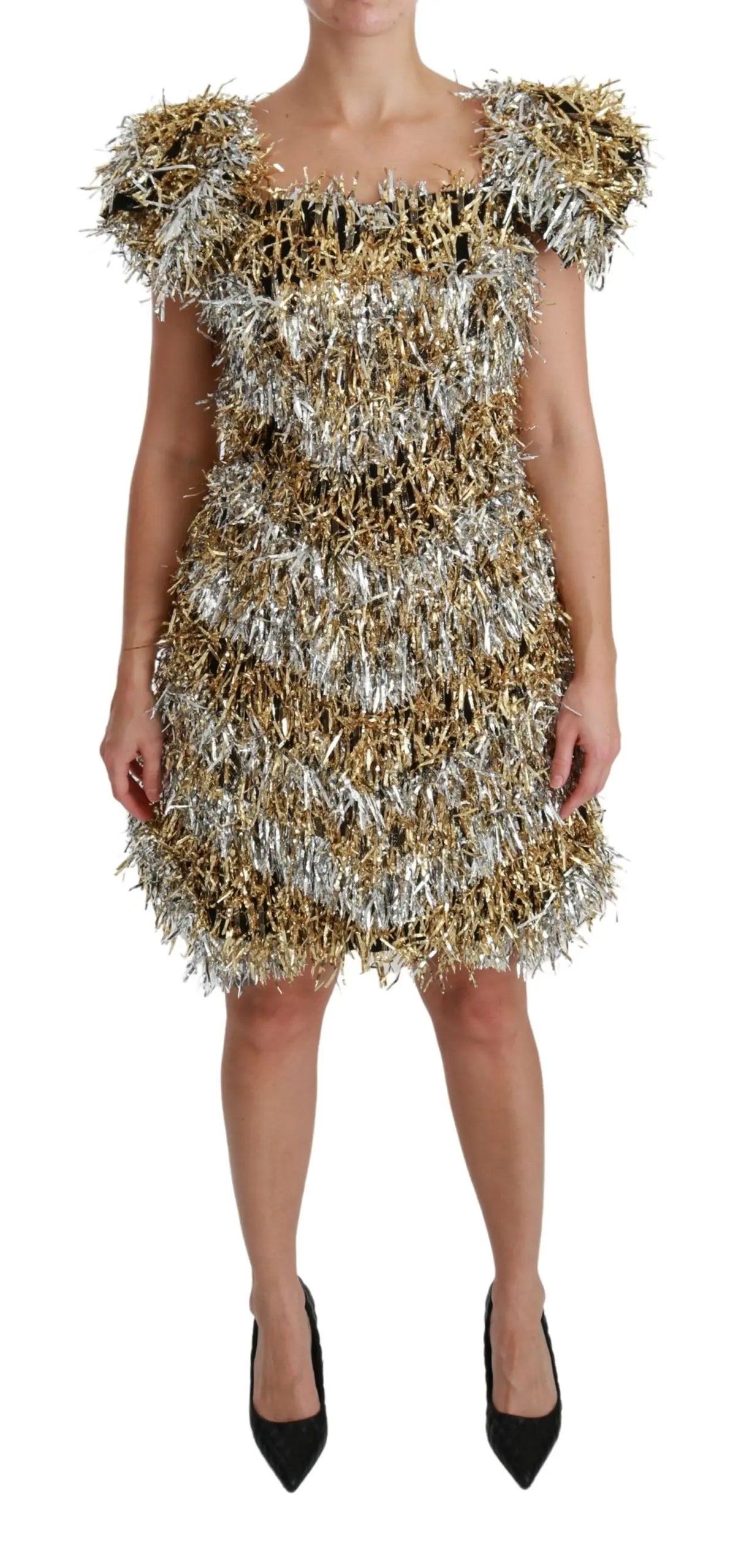 Robe Dolce & Gabbana mini argent et or Dolce & Gabbana