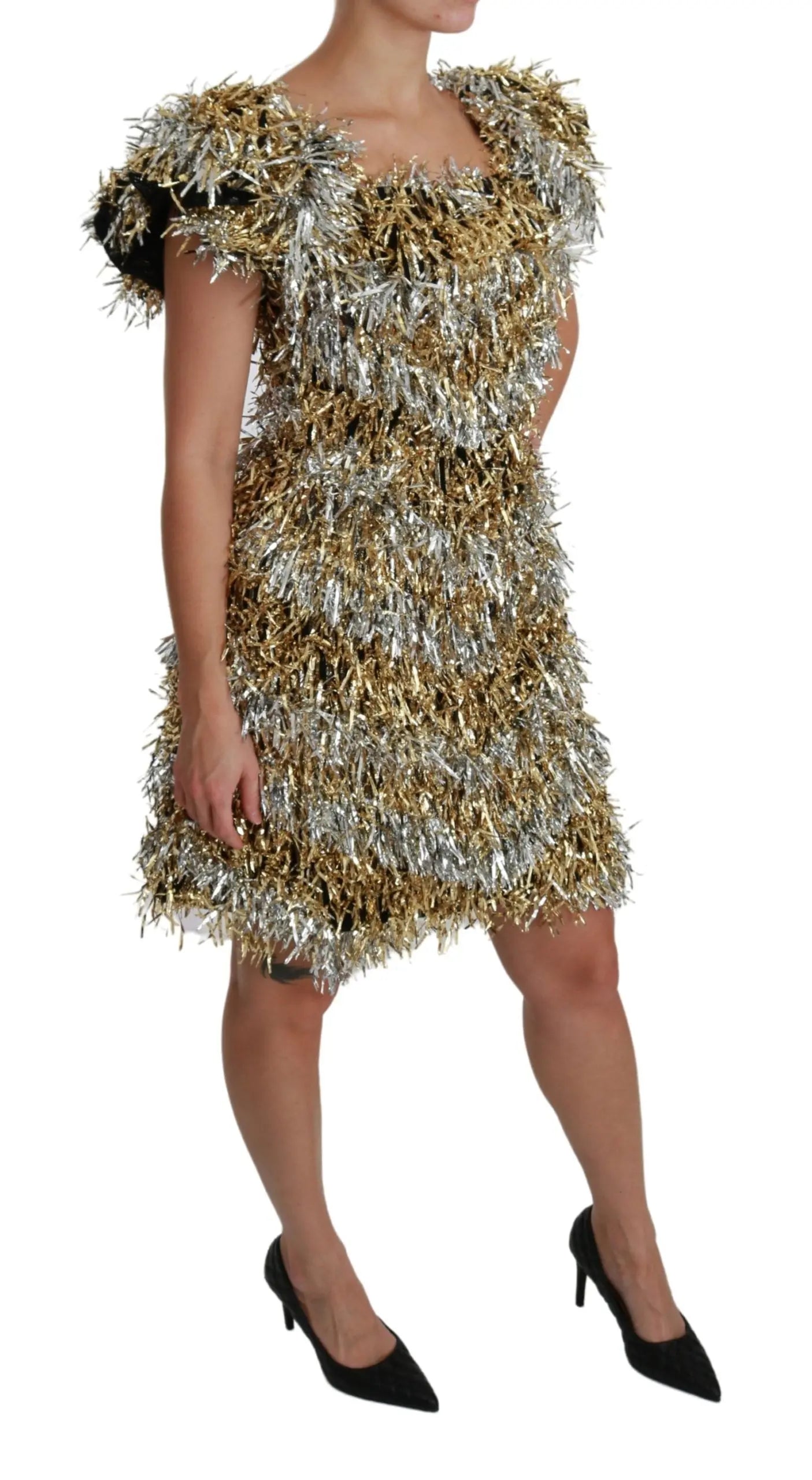 Robe Dolce & Gabbana mini argent et or Dolce & Gabbana
