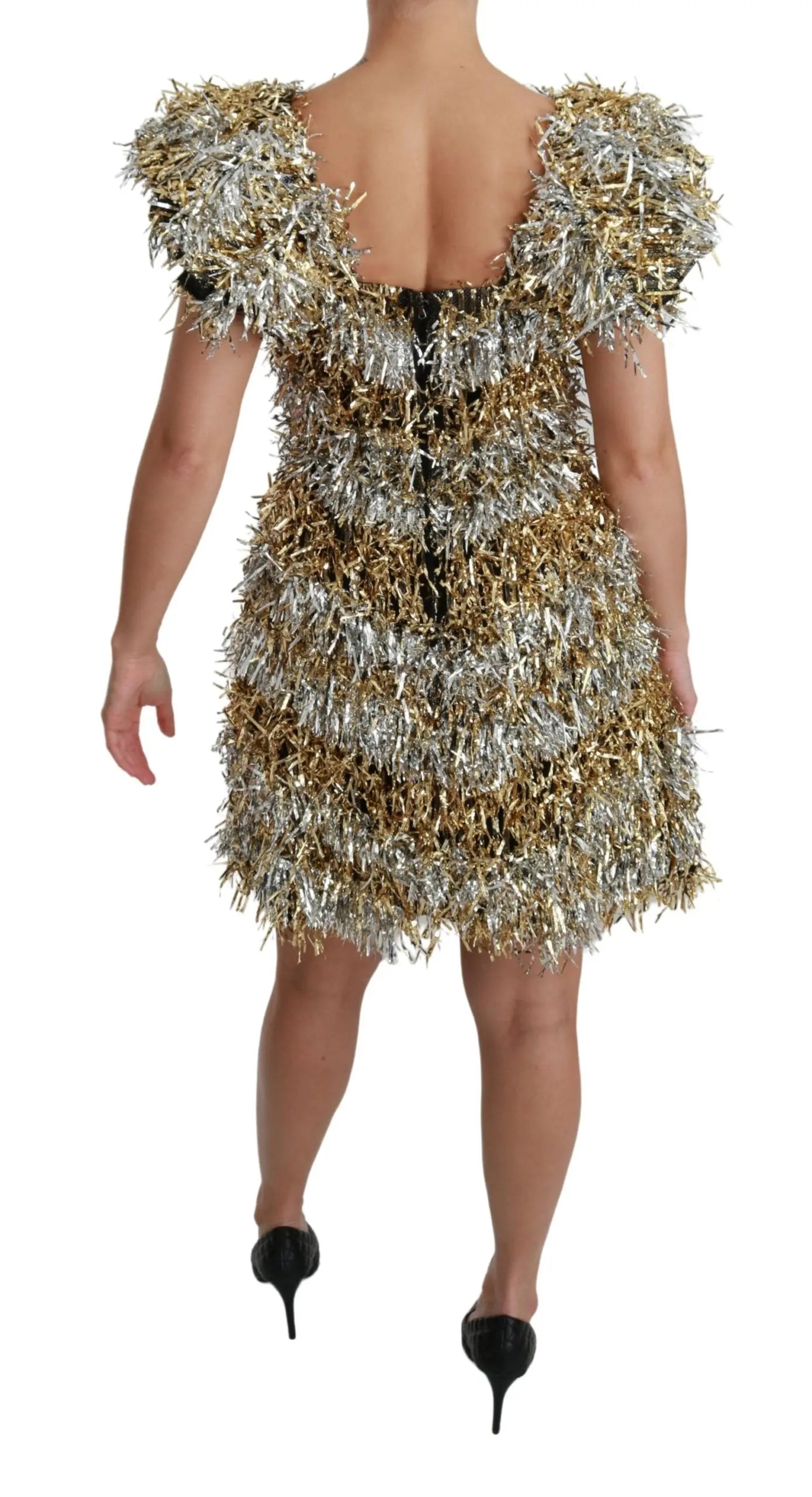 Robe Dolce & Gabbana mini argent et or Dolce & Gabbana