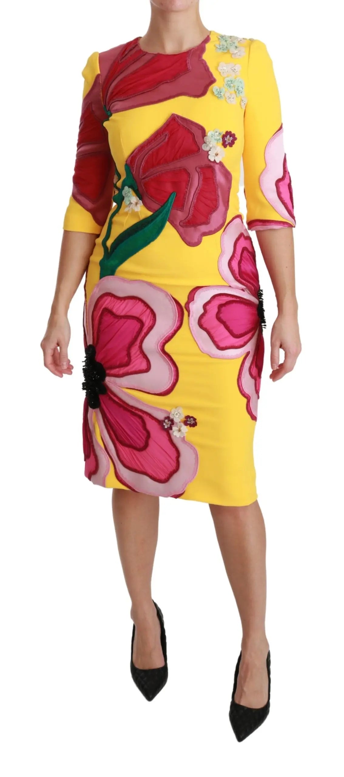 Robe Dolce & Gabbana Bodycon jaune Dolce & Gabbana