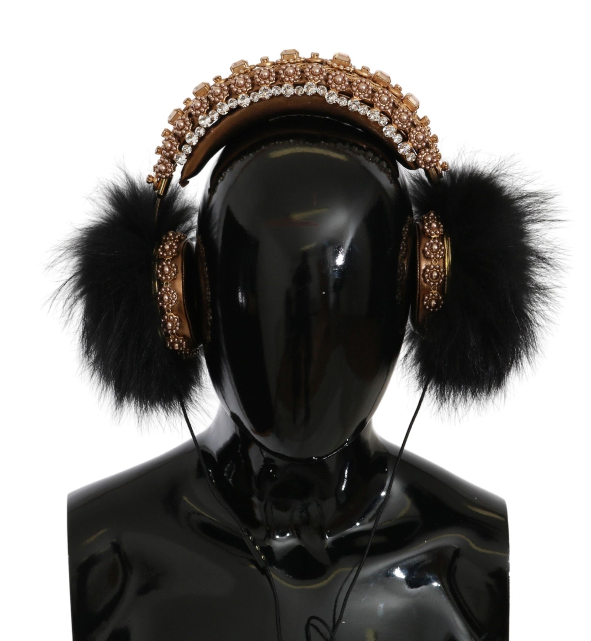 Casque Dolce & Gabbana ajustable noir et or