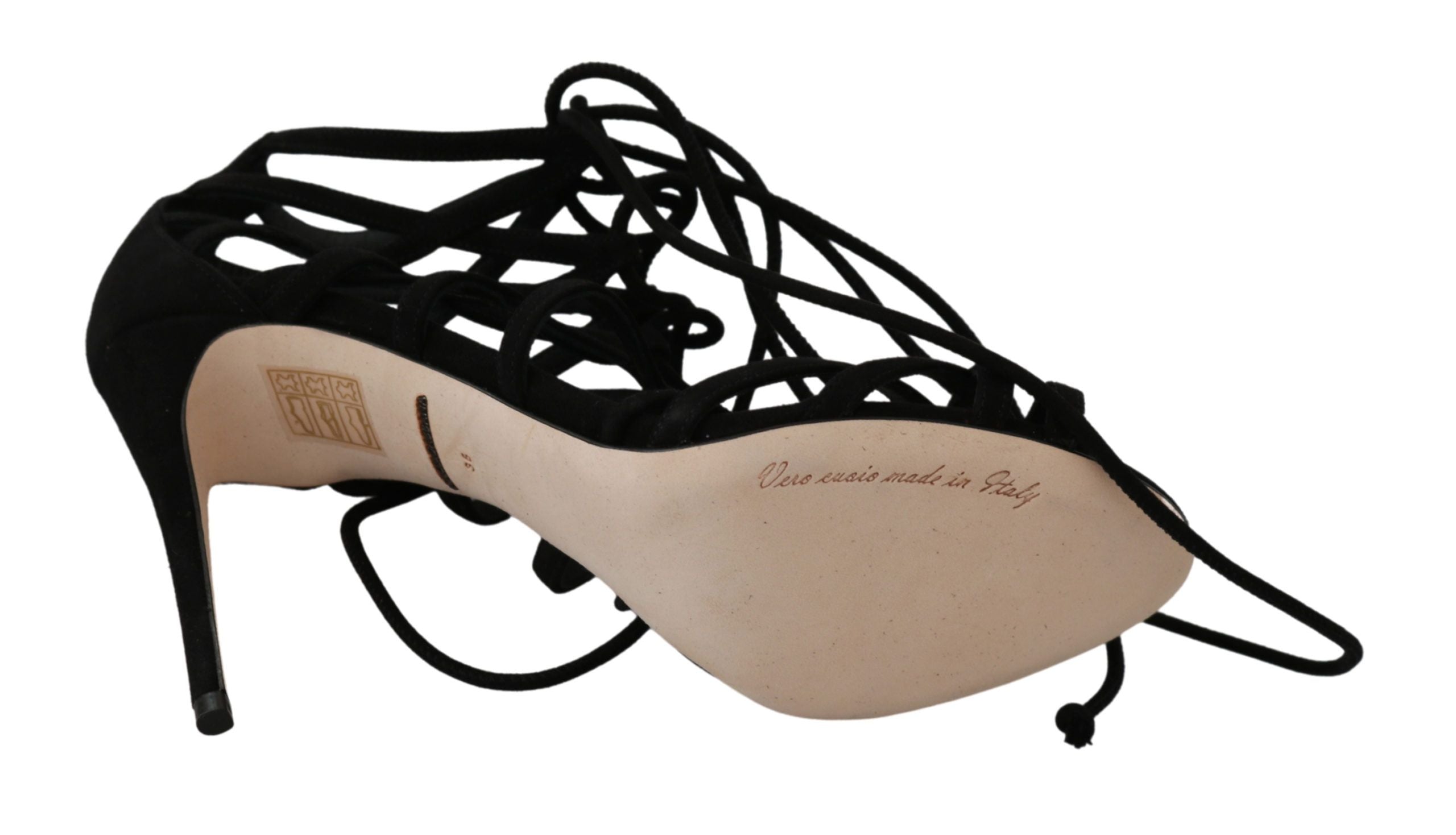 Sandales Dolce & Gabbana gladiateurs noires