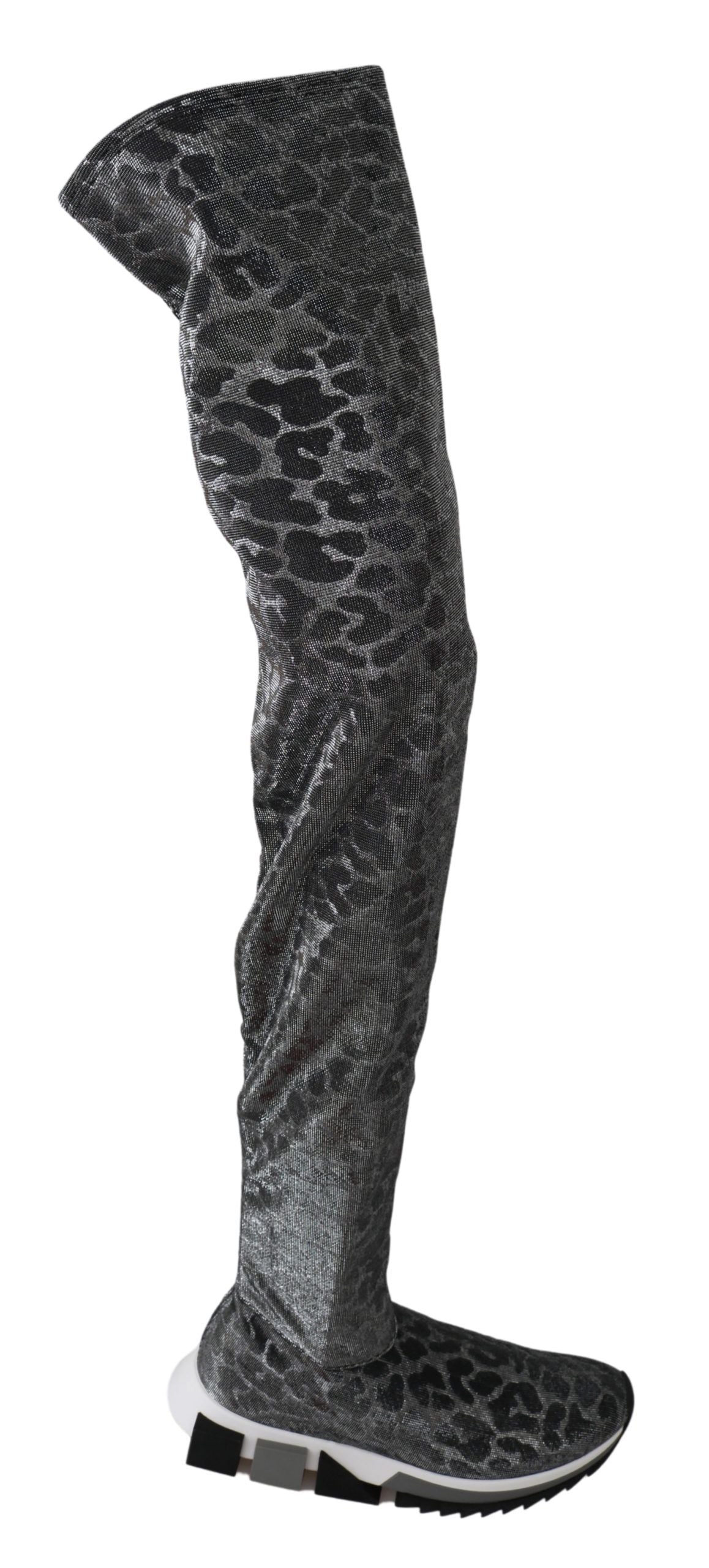 Bottines Dolce & Gabbana grises léopard