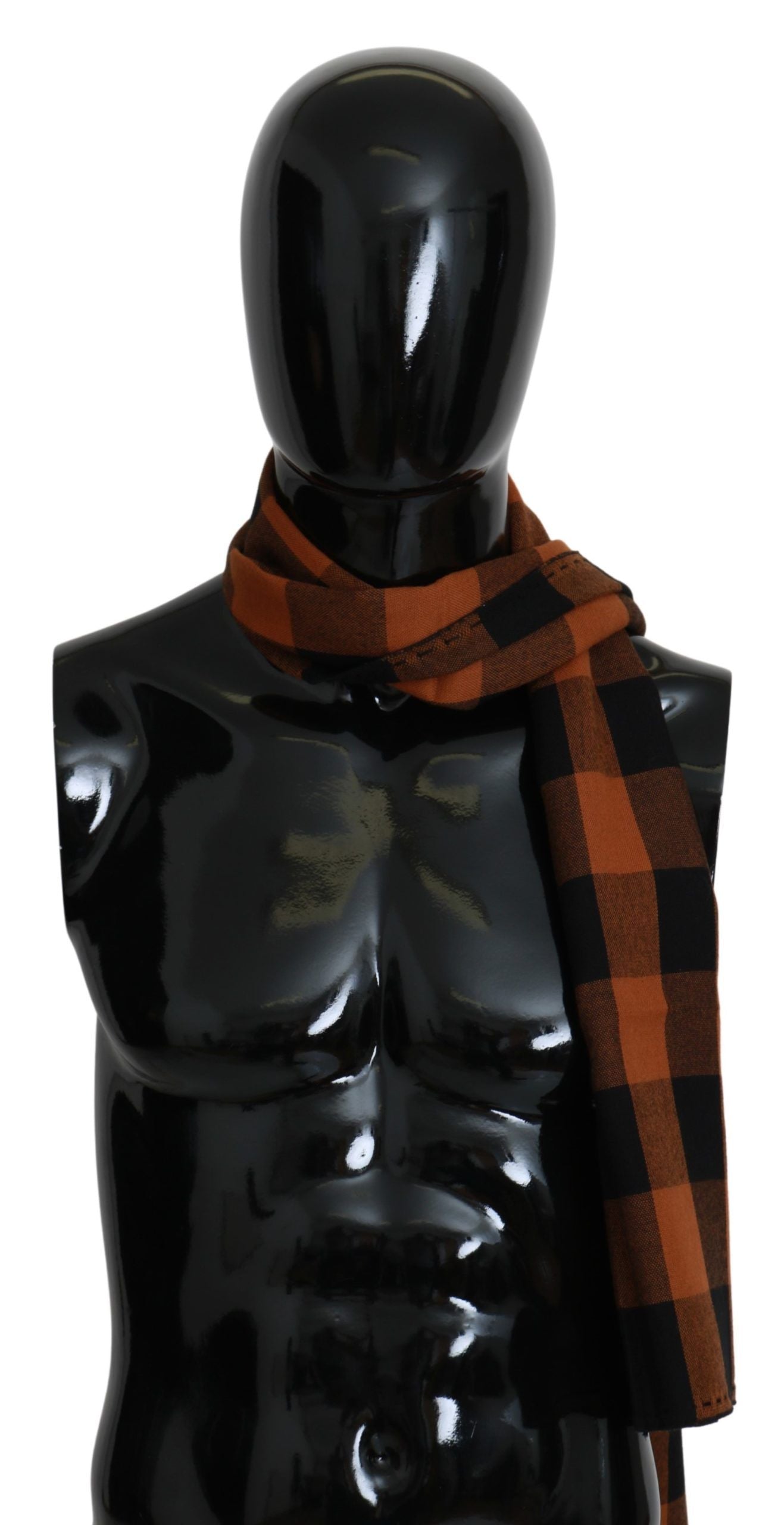 Châle C’n’c Costume National orange à carreaux