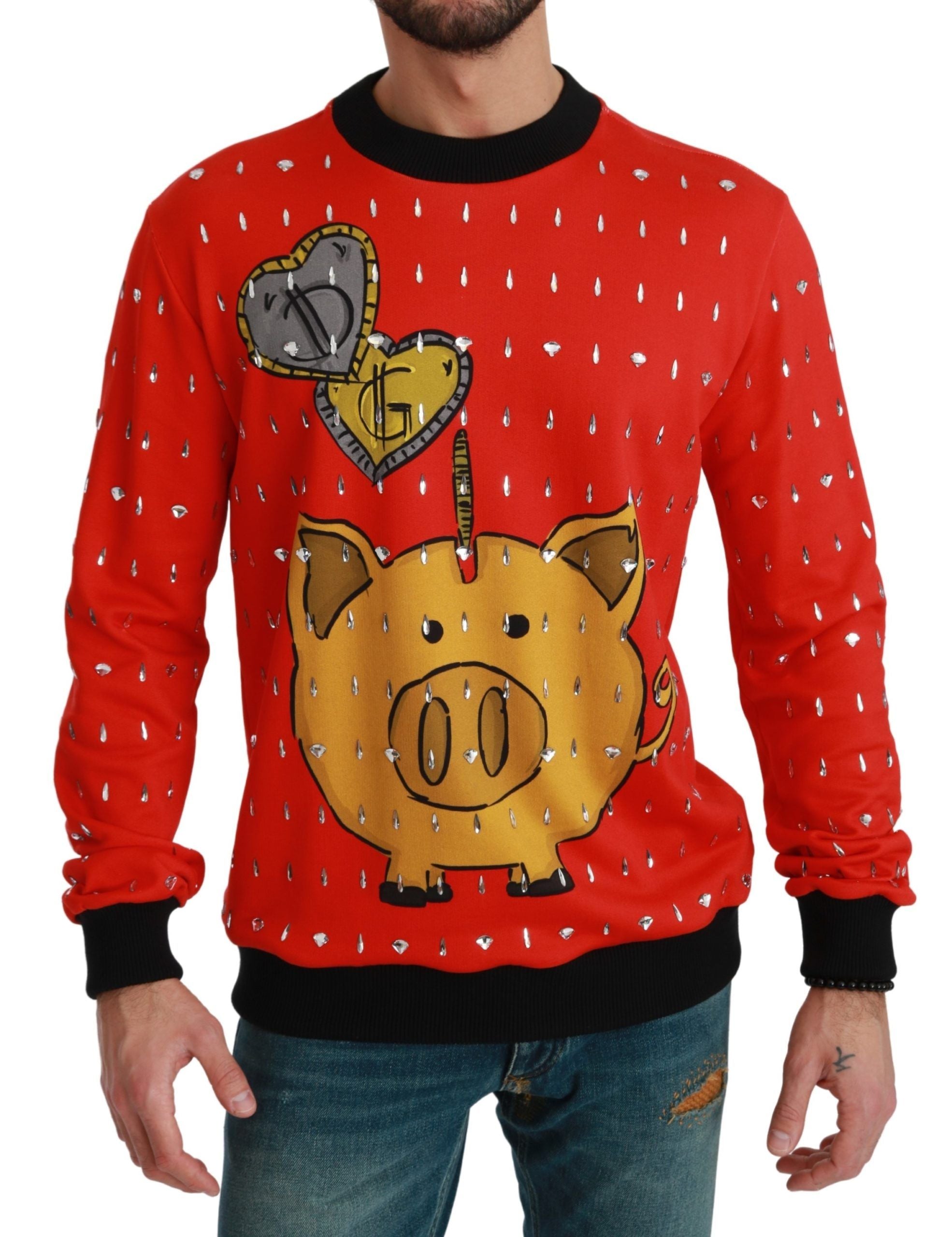 Pull Dolce & Gabbana Année du Cochon rouge