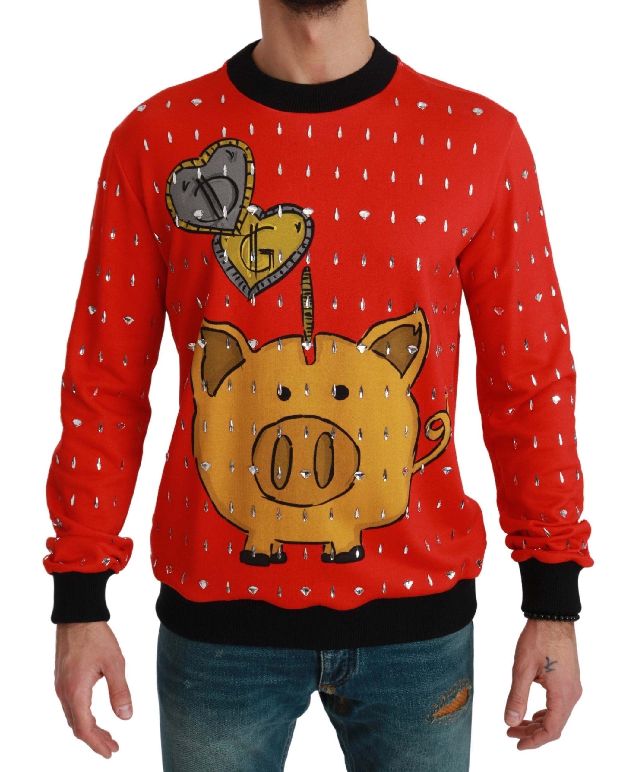 Pull Dolce & Gabbana Année du Cochon rouge