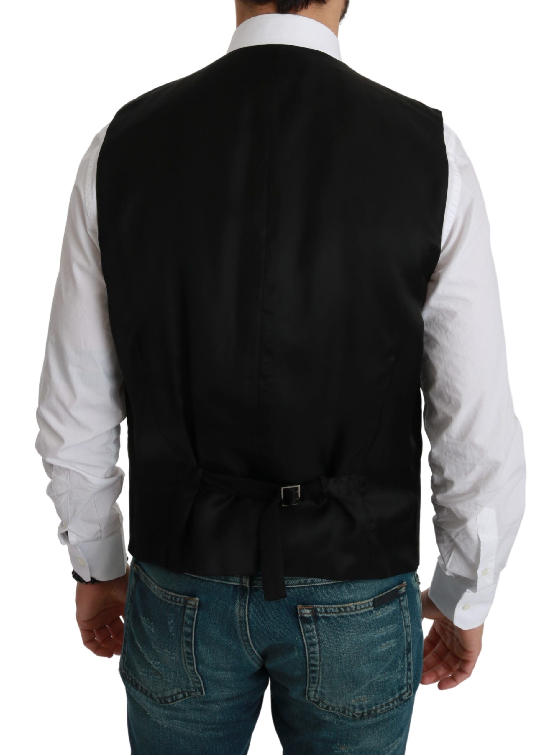 Gilet Dolce & Gabbana à rayures noir et blanc