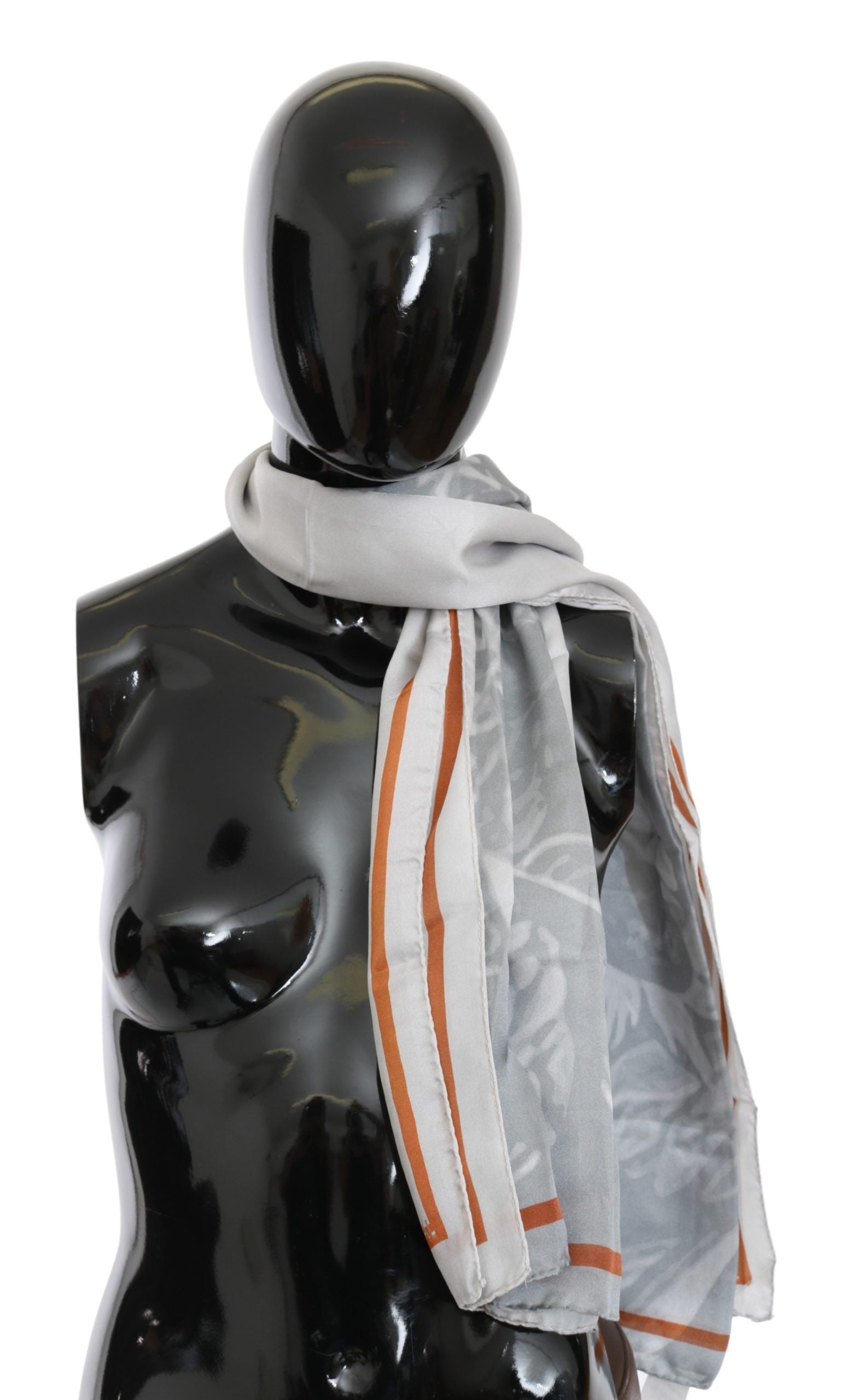 Foulard C'n'C Costume National gris rouge