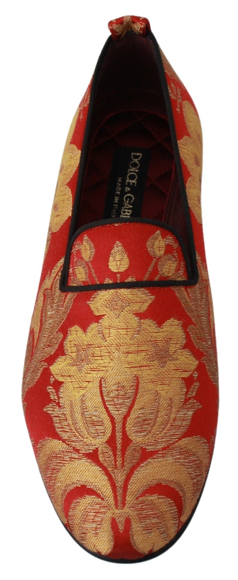 Mocassins Dolce & Gabbana rouges et dorés