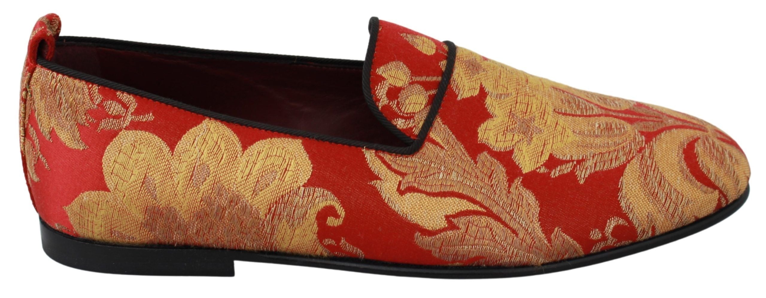 Mocassins Dolce & Gabbana rouges et dorés