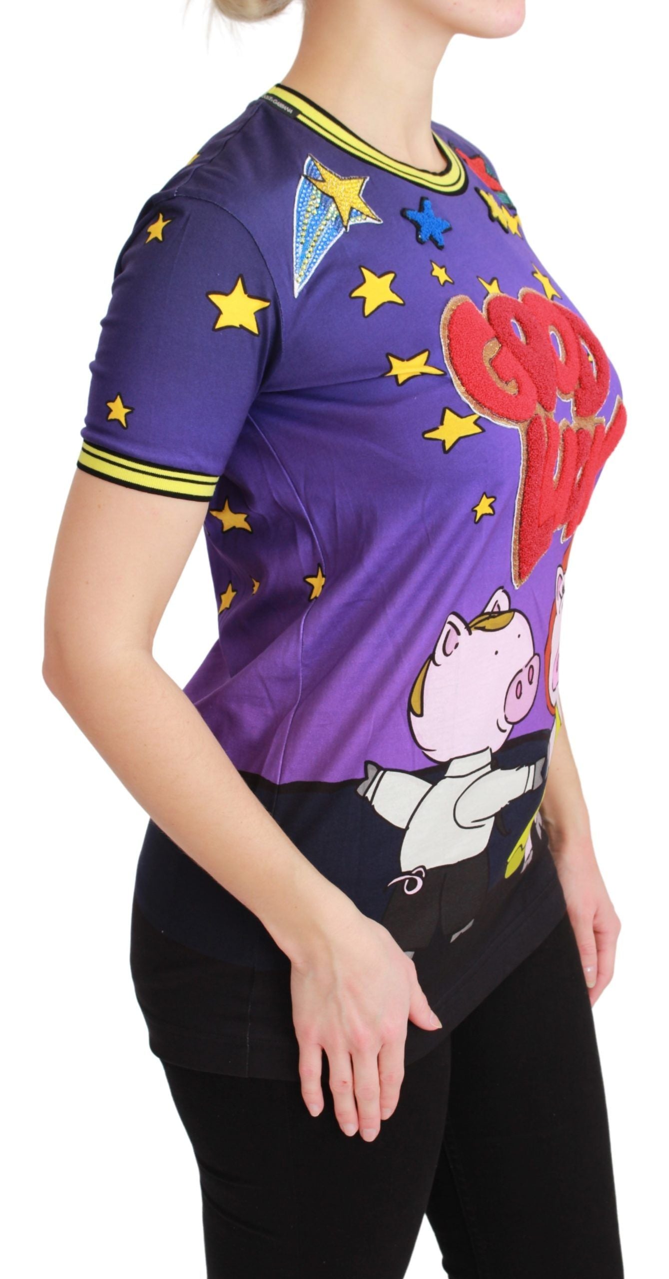 T-shirt Dolce & Gabbana Year of the Pig violet