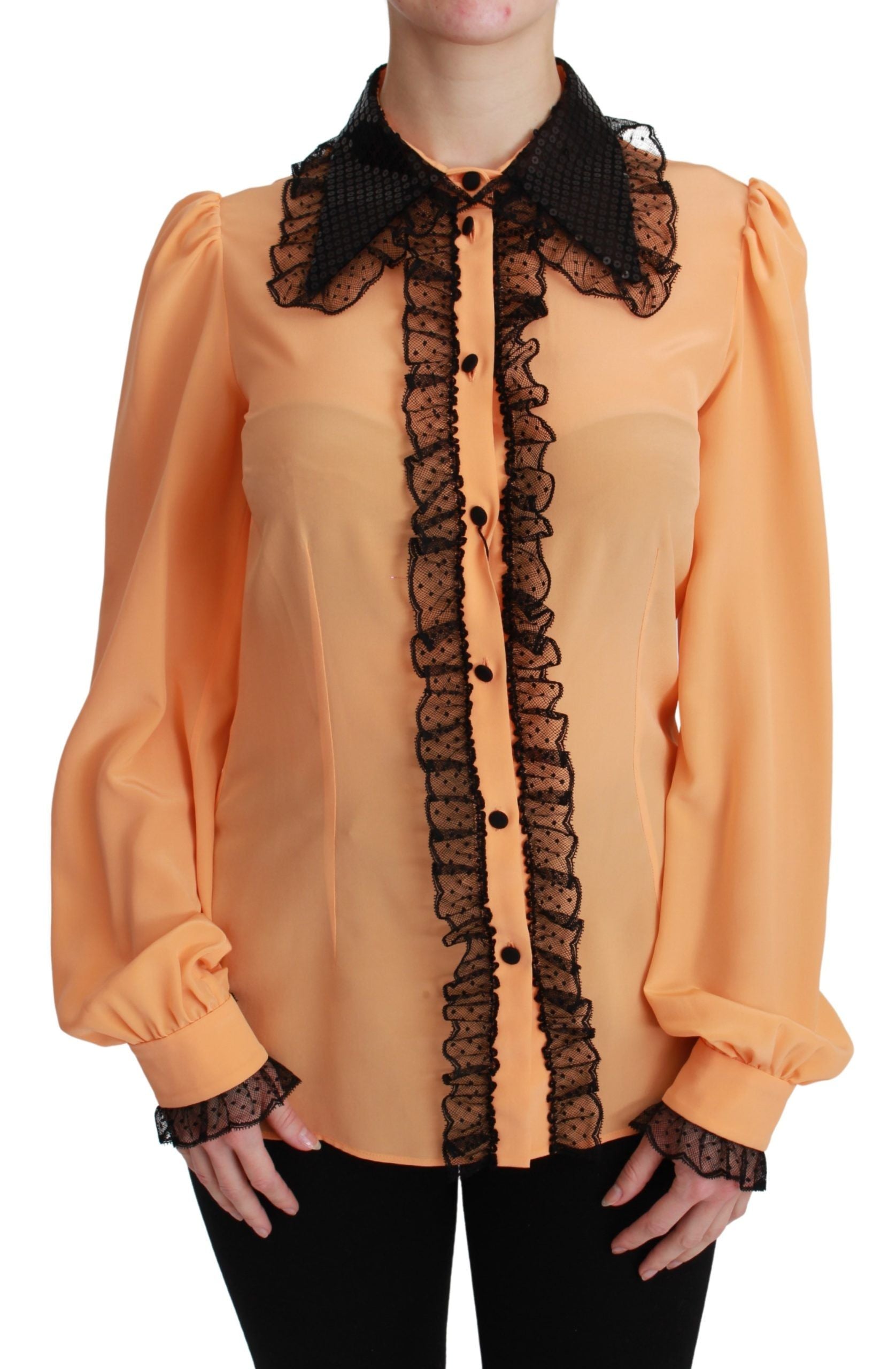 Blouse Dolce & Gabbana jaune dentelle