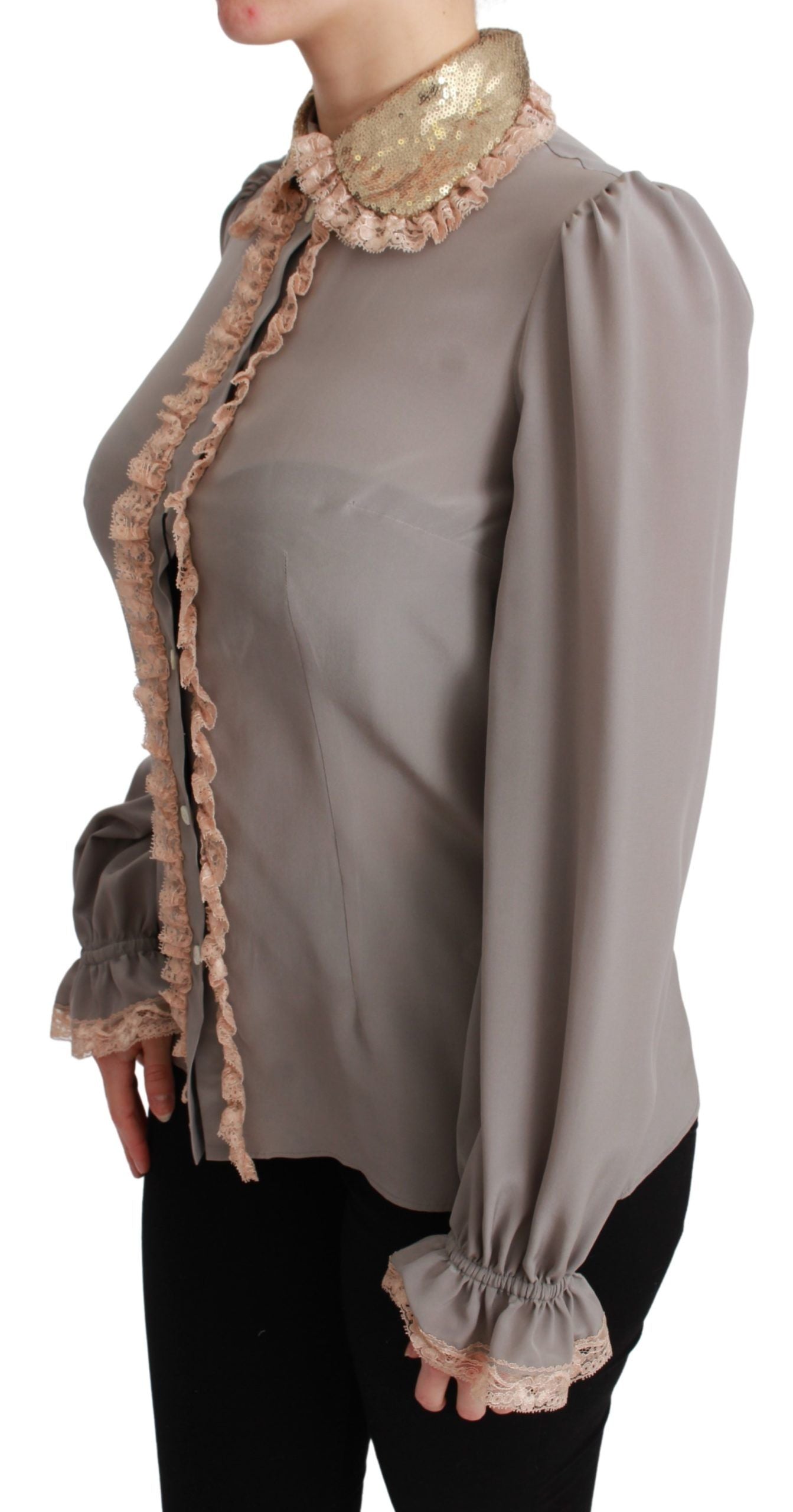 Blouse Dolce & Gabbana en soie grise