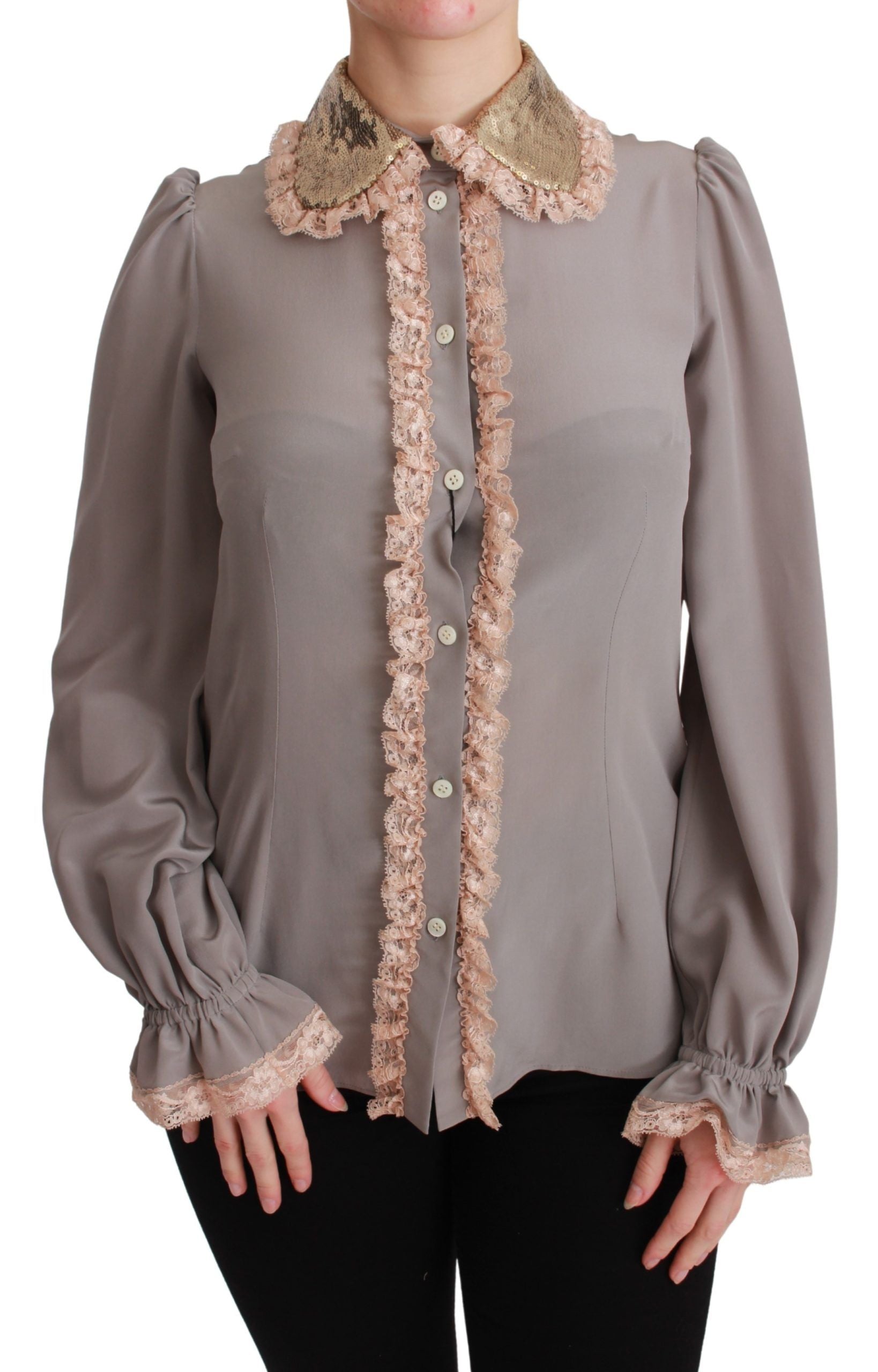 Blouse Dolce & Gabbana en soie grise