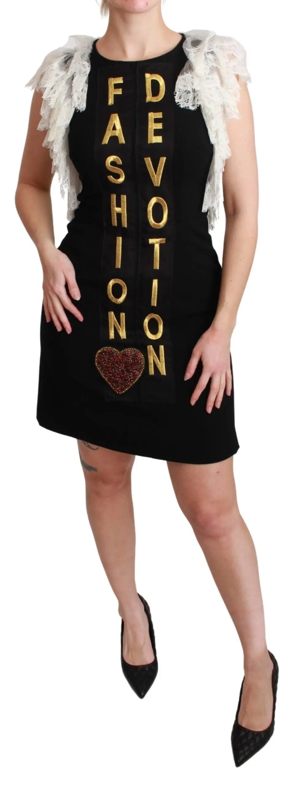 Robe Dolce & Gabbana Fashion Devotion noire Dolce & Gabbana