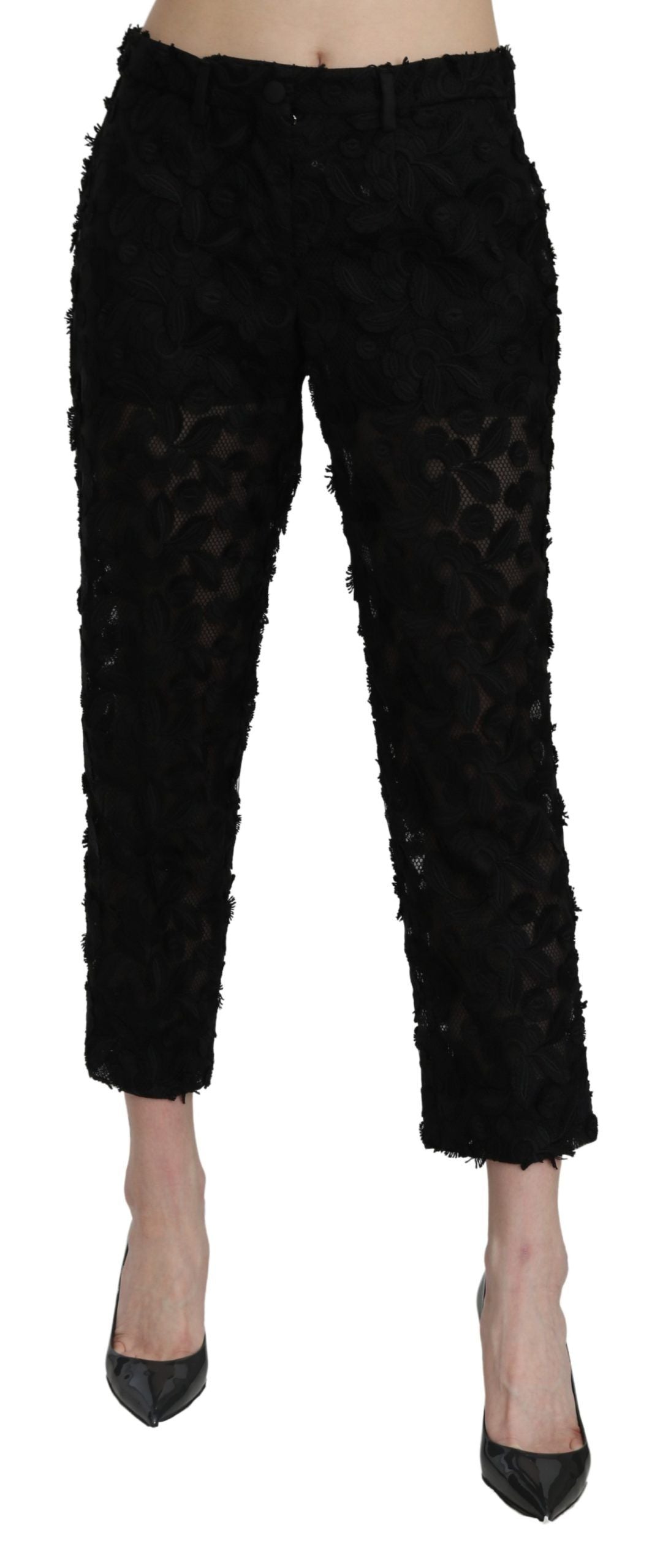 Pantalon Dolce & Gabbana Cropped noir lace