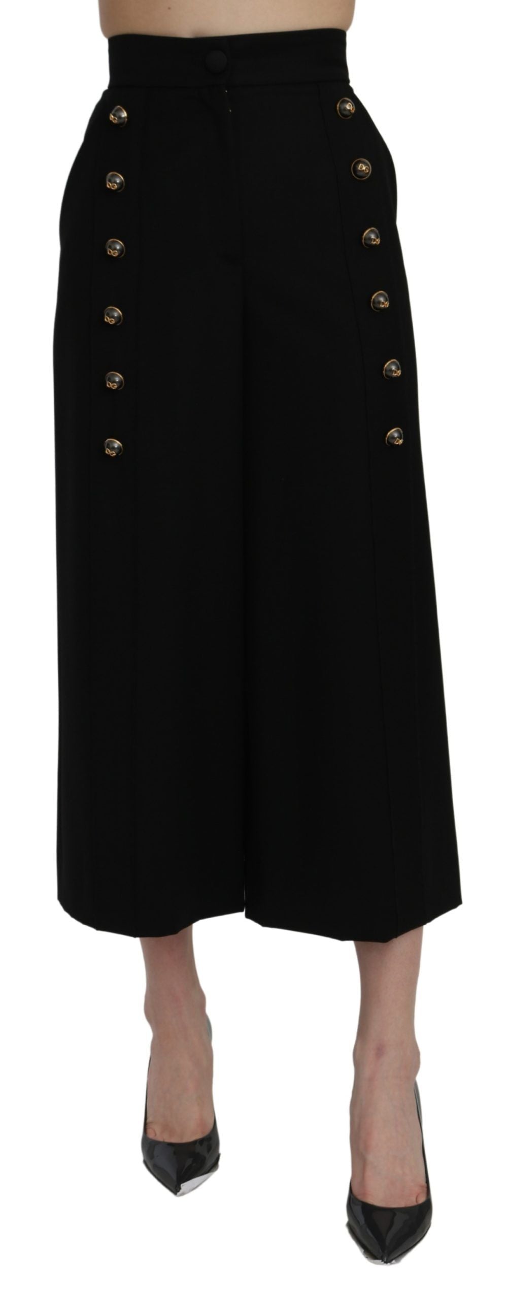 Pantalons Dolce & Gabbana taille haute noirs