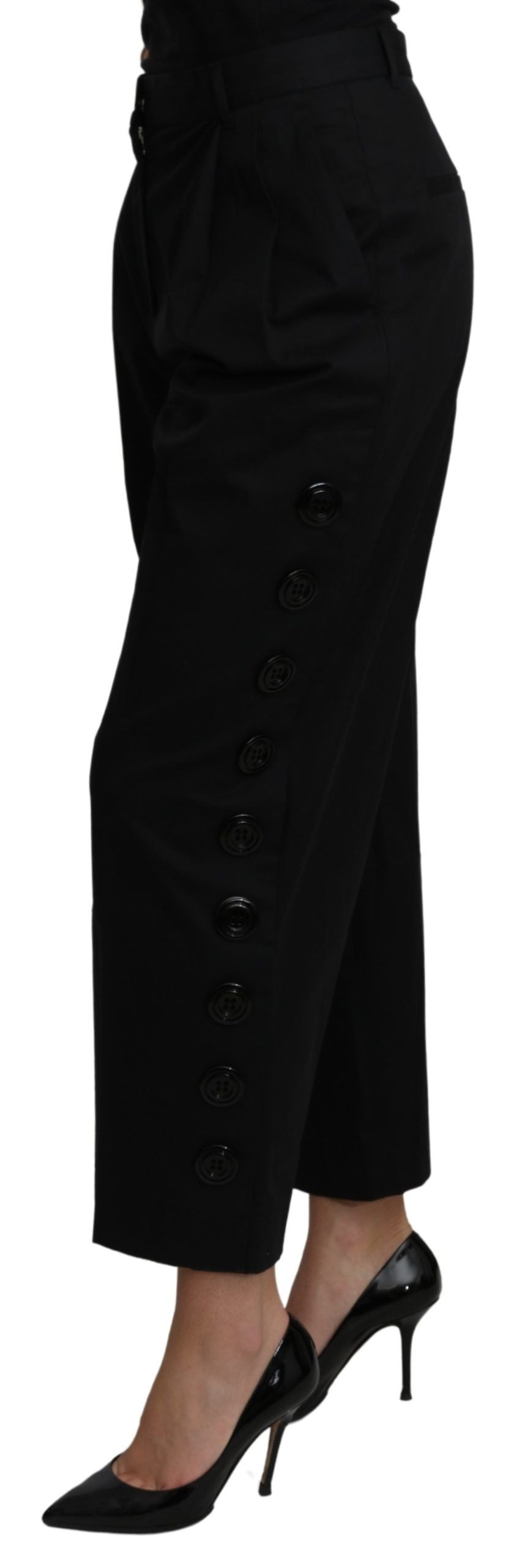 Pantalon Dolce & Gabbana taille haute noirs