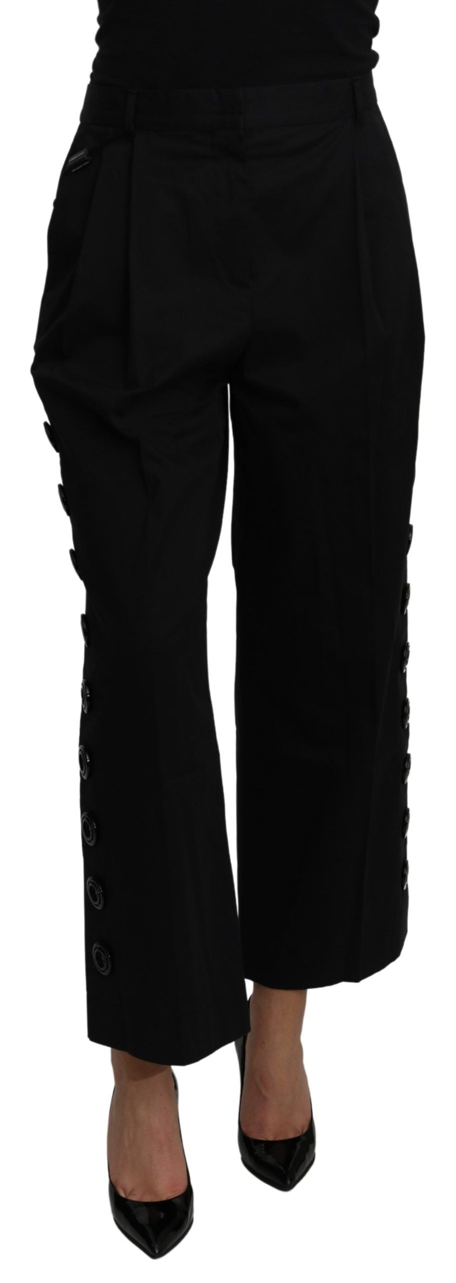 Pantalon Dolce & Gabbana taille haute noirs