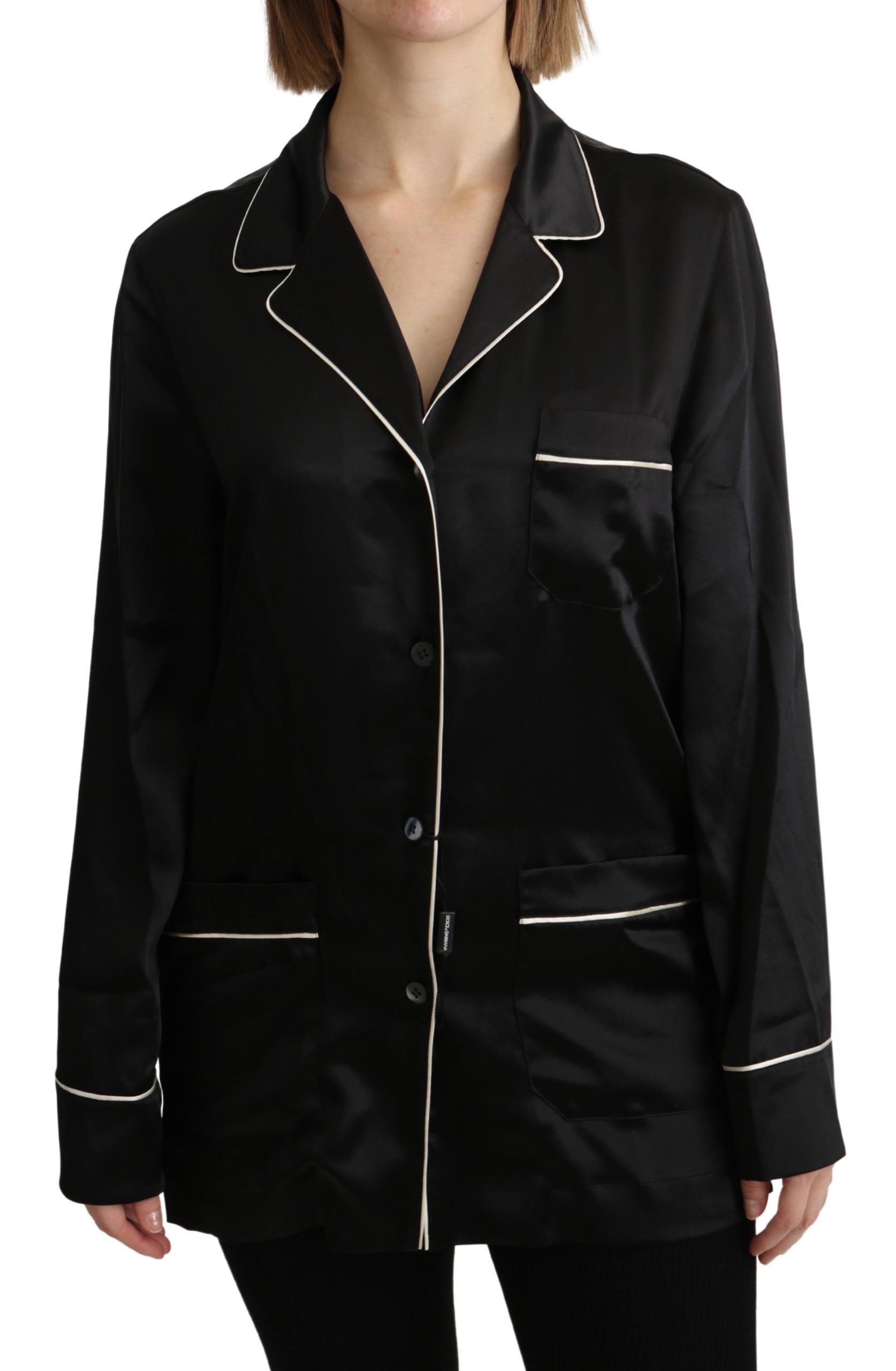 Blouse Dolce & Gabbana en soie noire