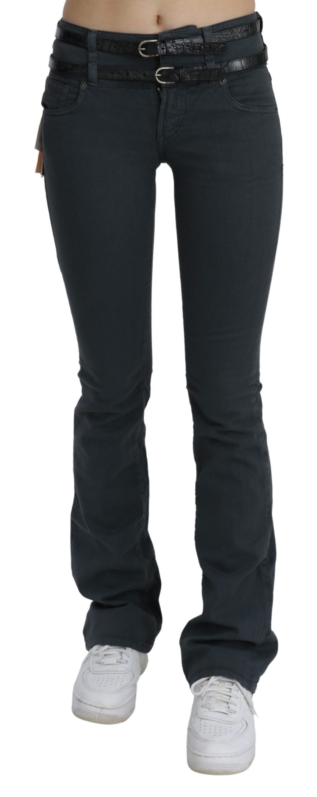 Pantalon John Galliano flared gris