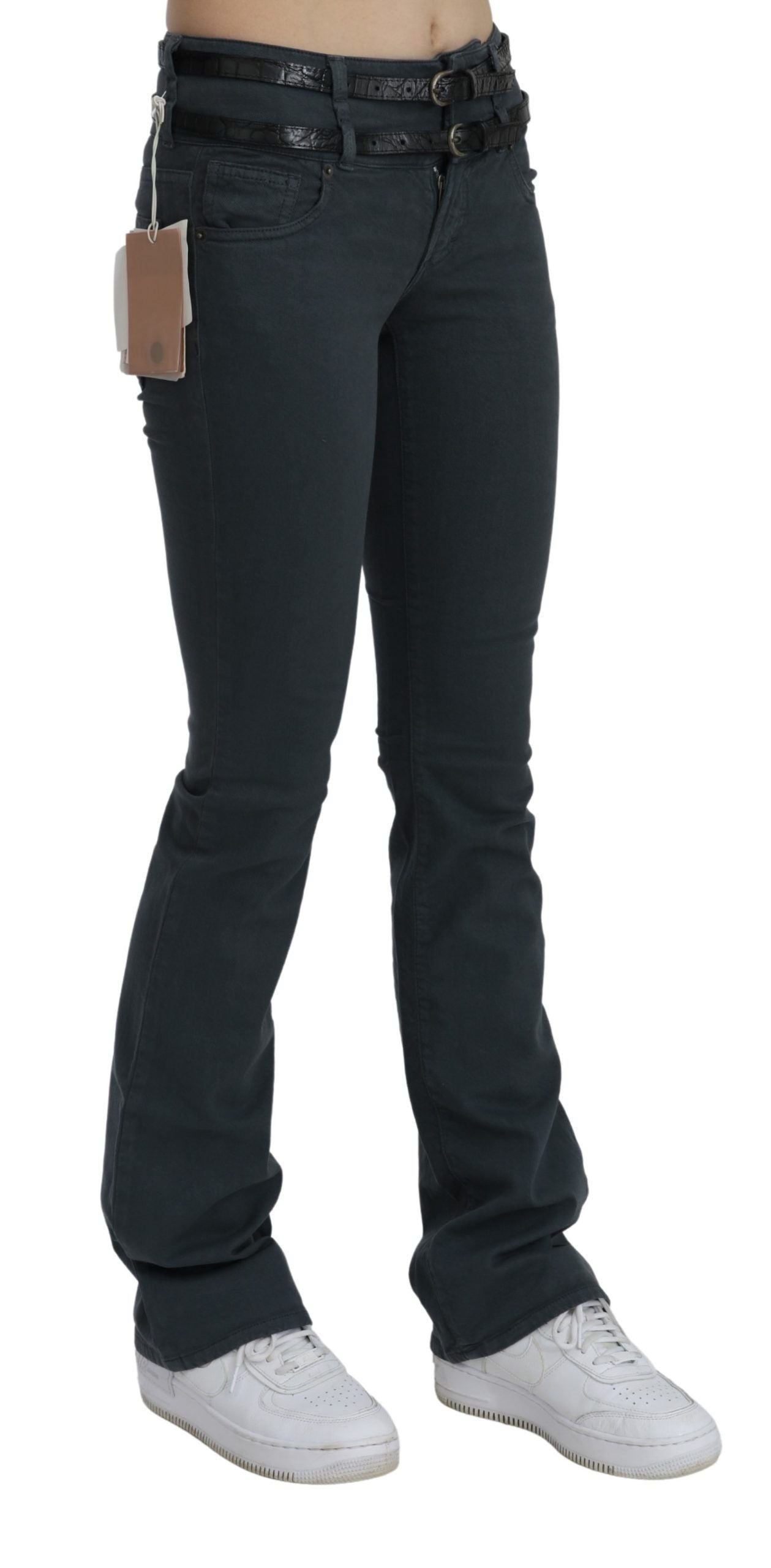 Pantalon John Galliano flared gris